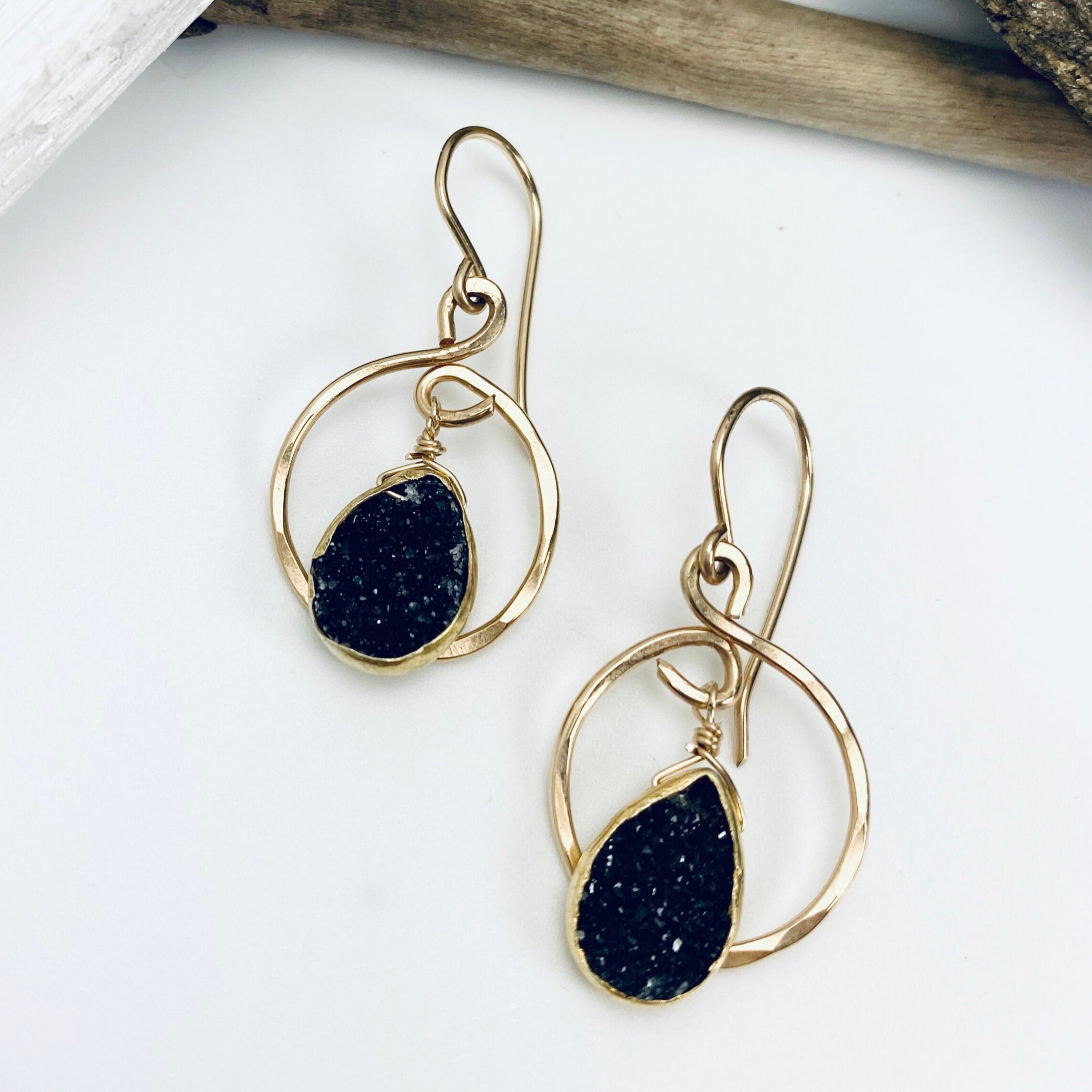 Druzy Swirl Earrings