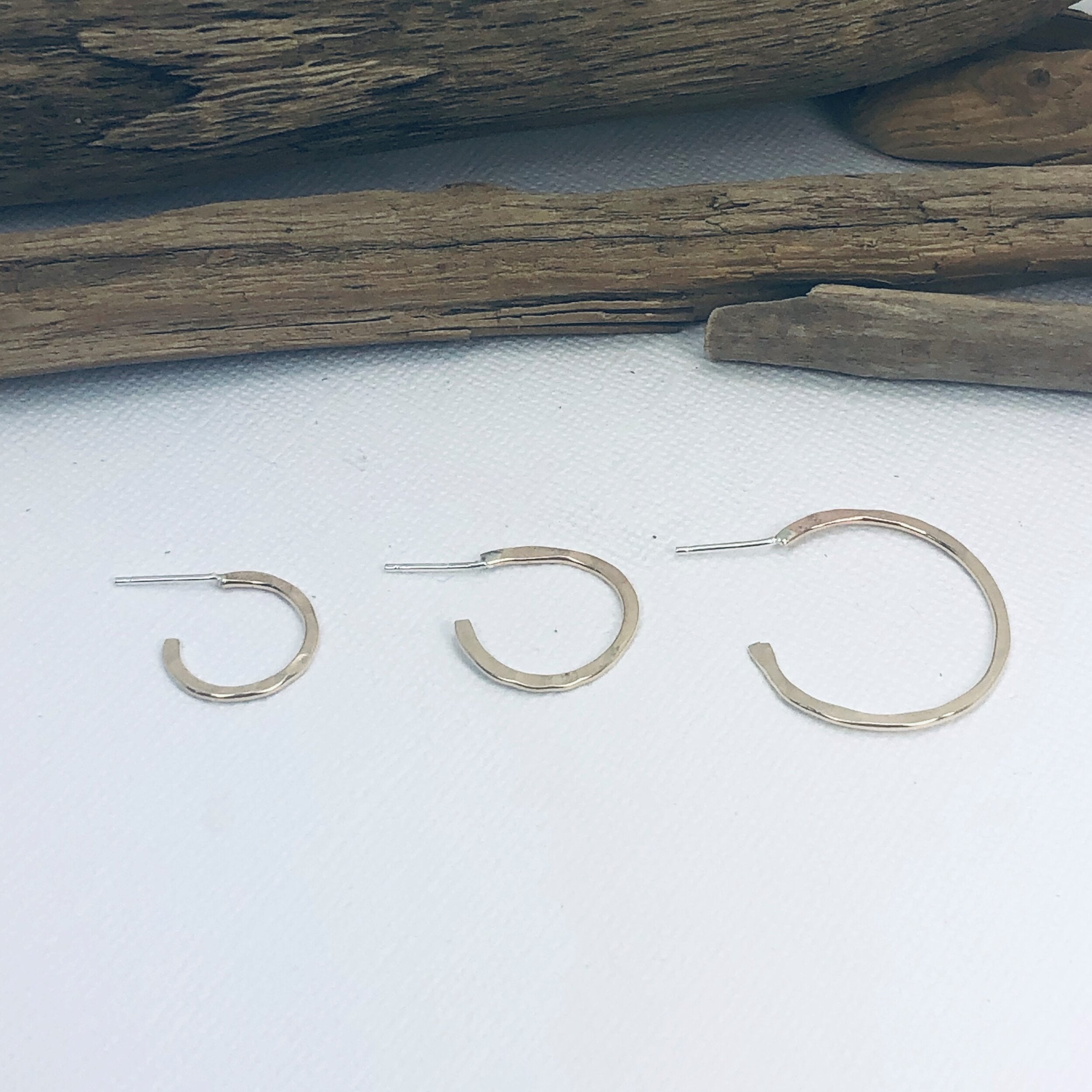 Hammered Hoop Earrings