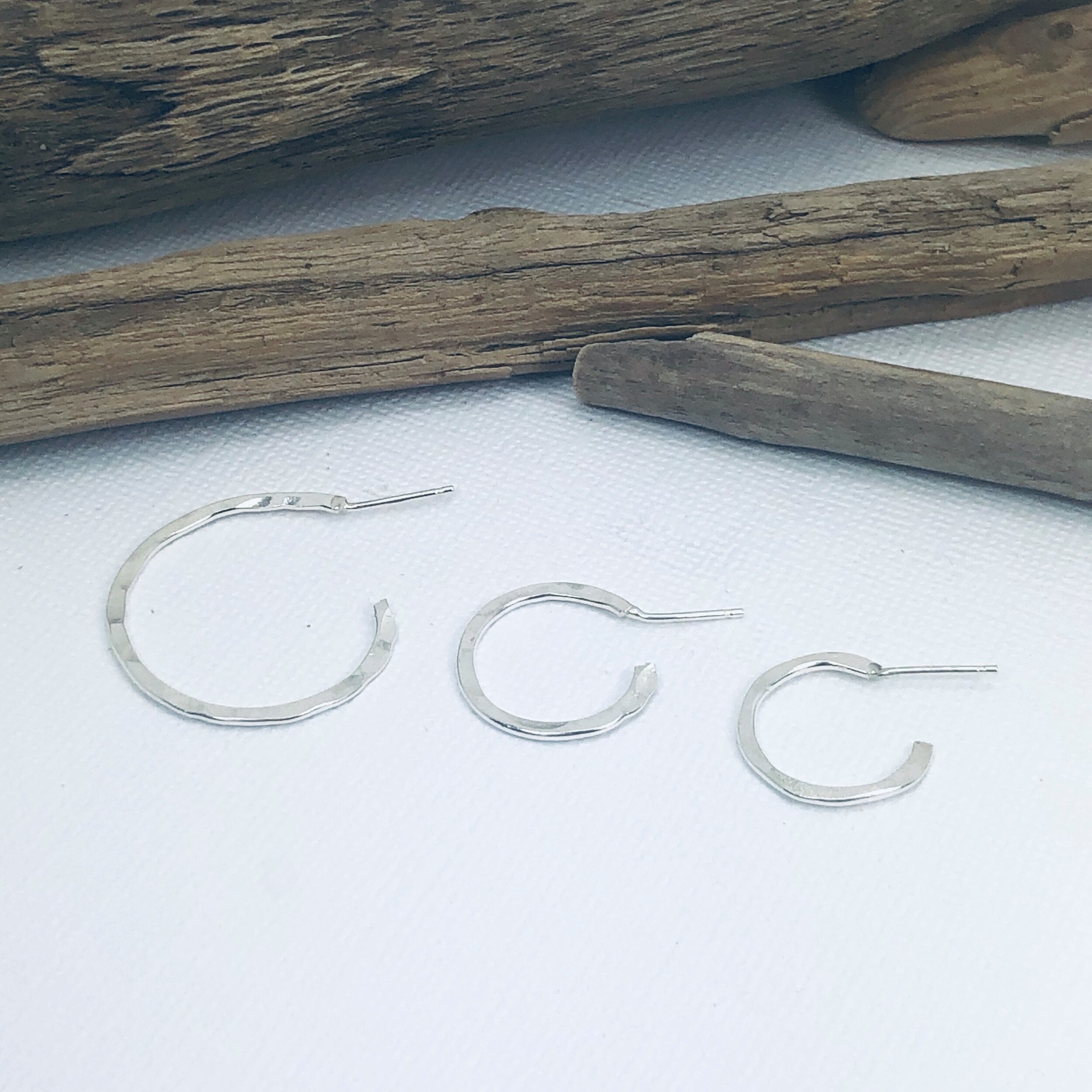 Hammered Hoop Earrings