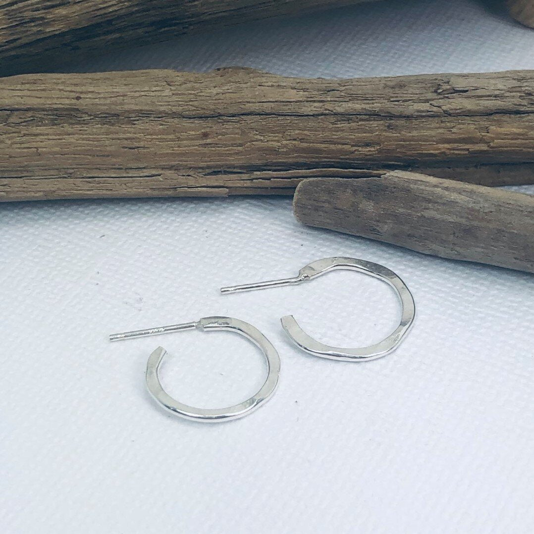 Hammered Hoop Earrings
