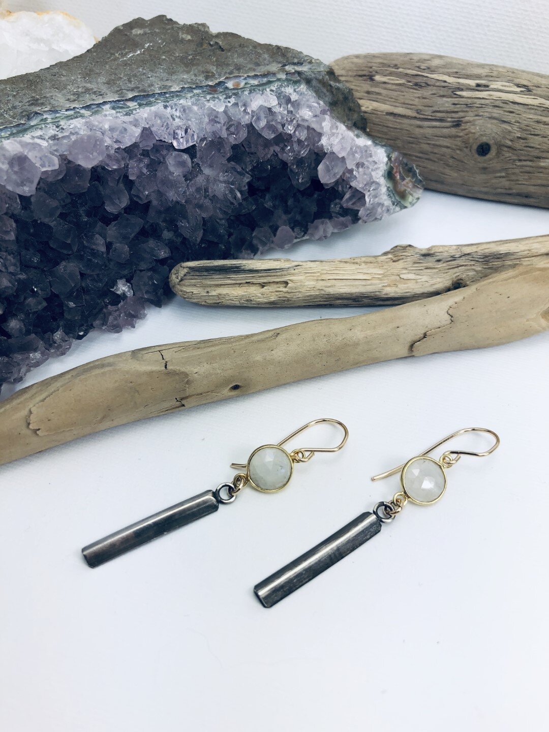 Moonstone Drop Earrings