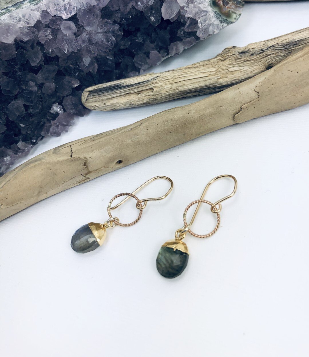 Gemstone Drop Earrings