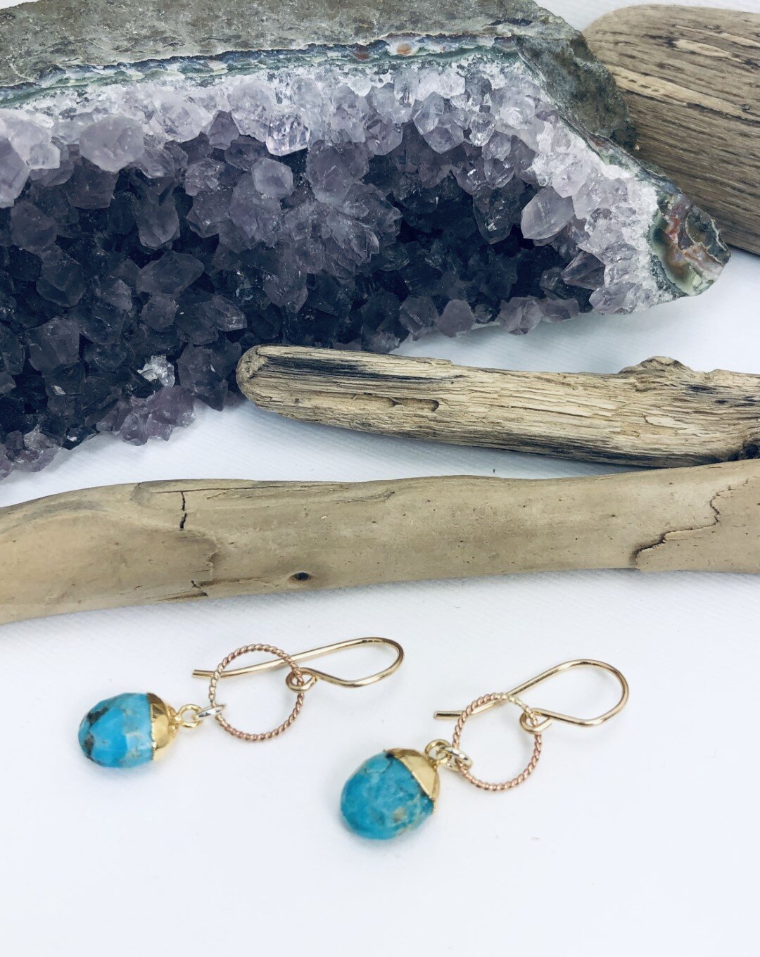 Gemstone Drop Earrings