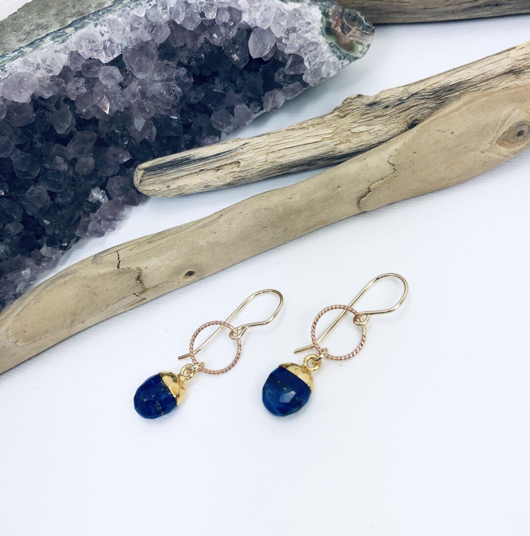 Gemstone Drop Earrings