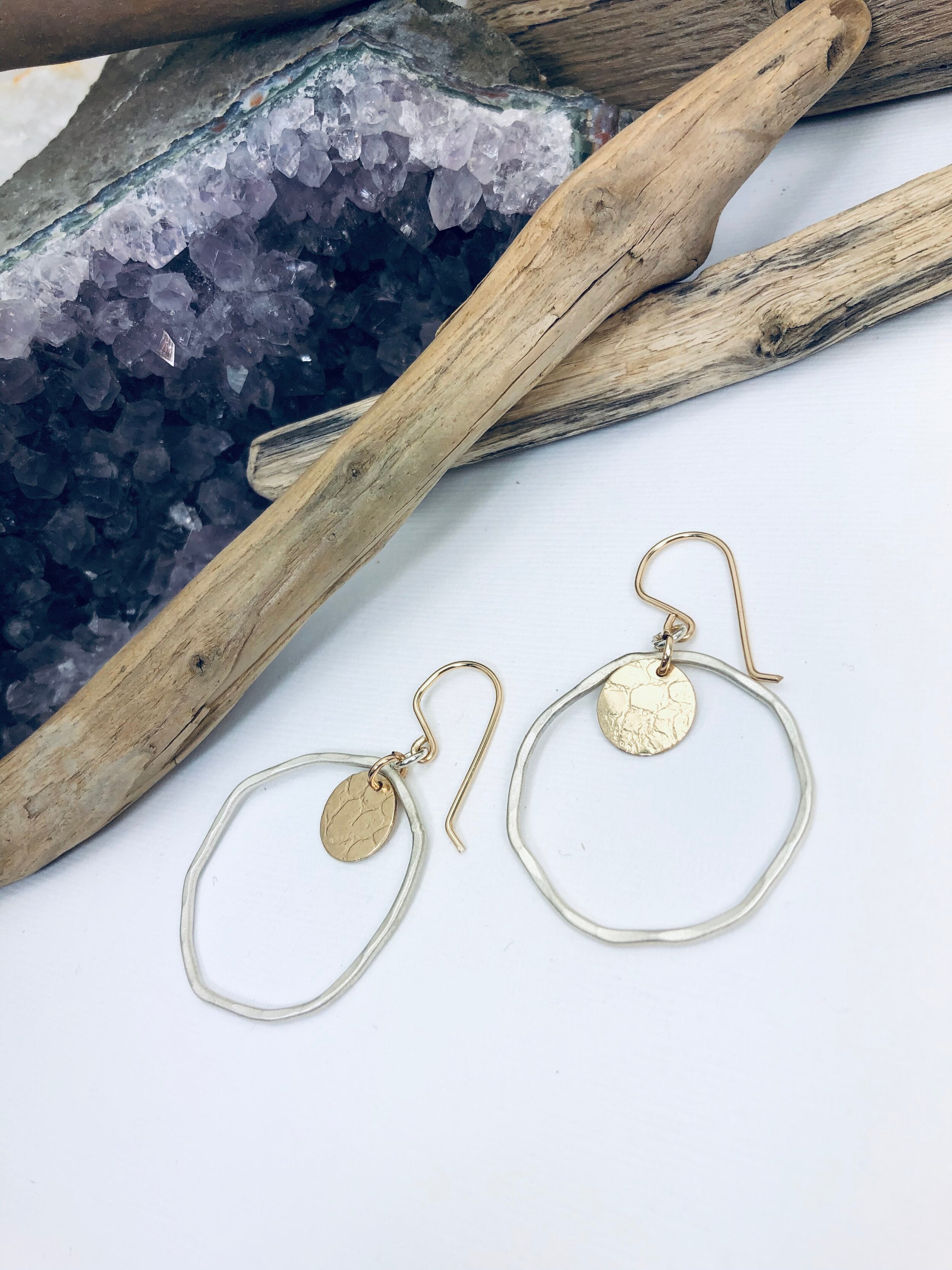 Organic Hoop Earrings