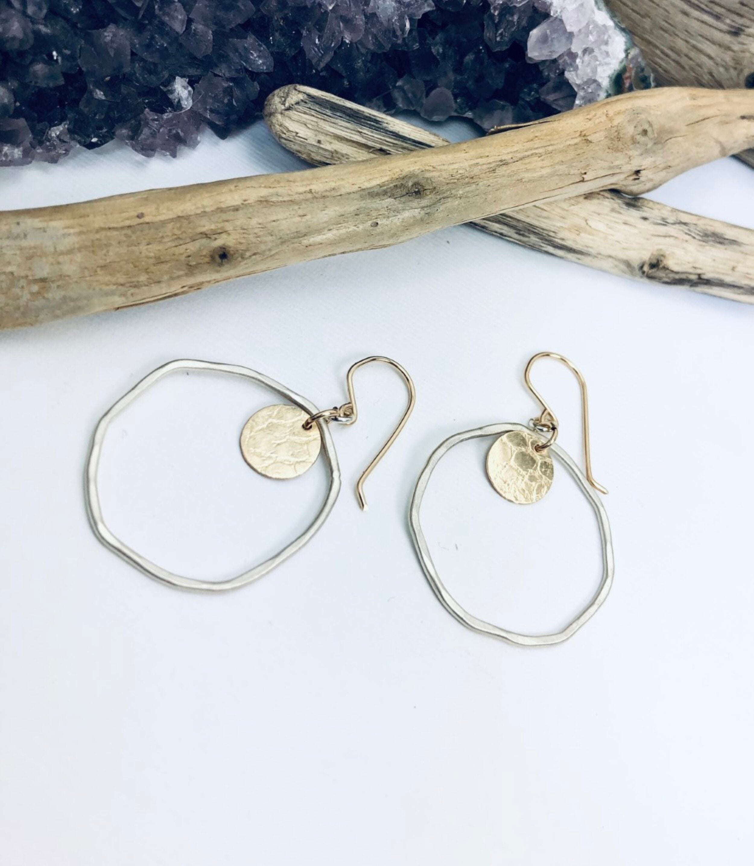 Organic Hoop Earrings