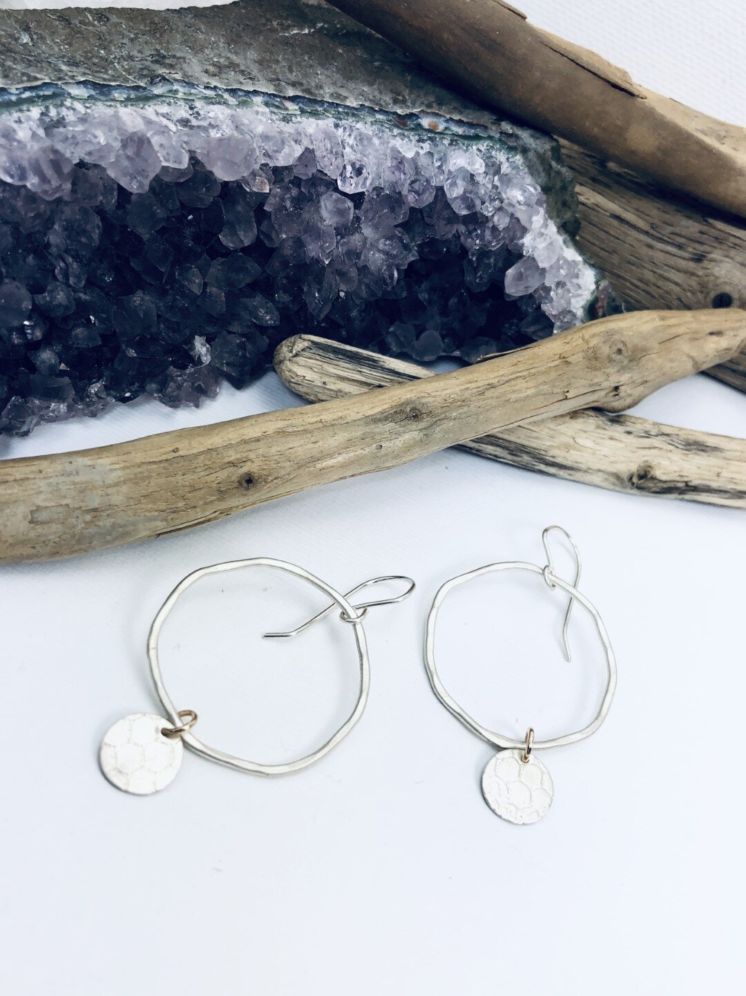Organic Hoop Earrings