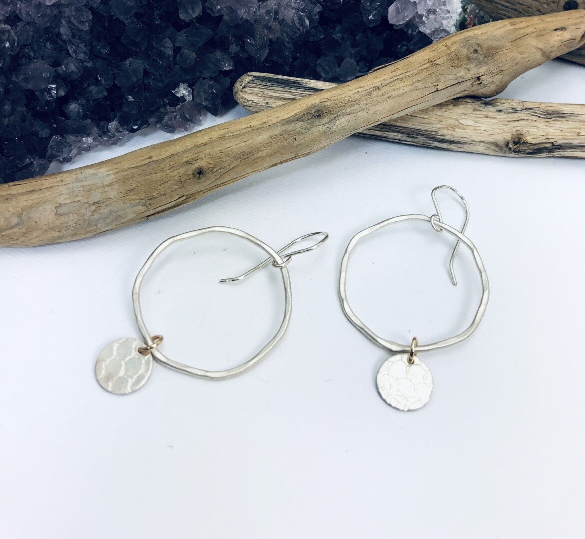 Organic Hoop Earrings