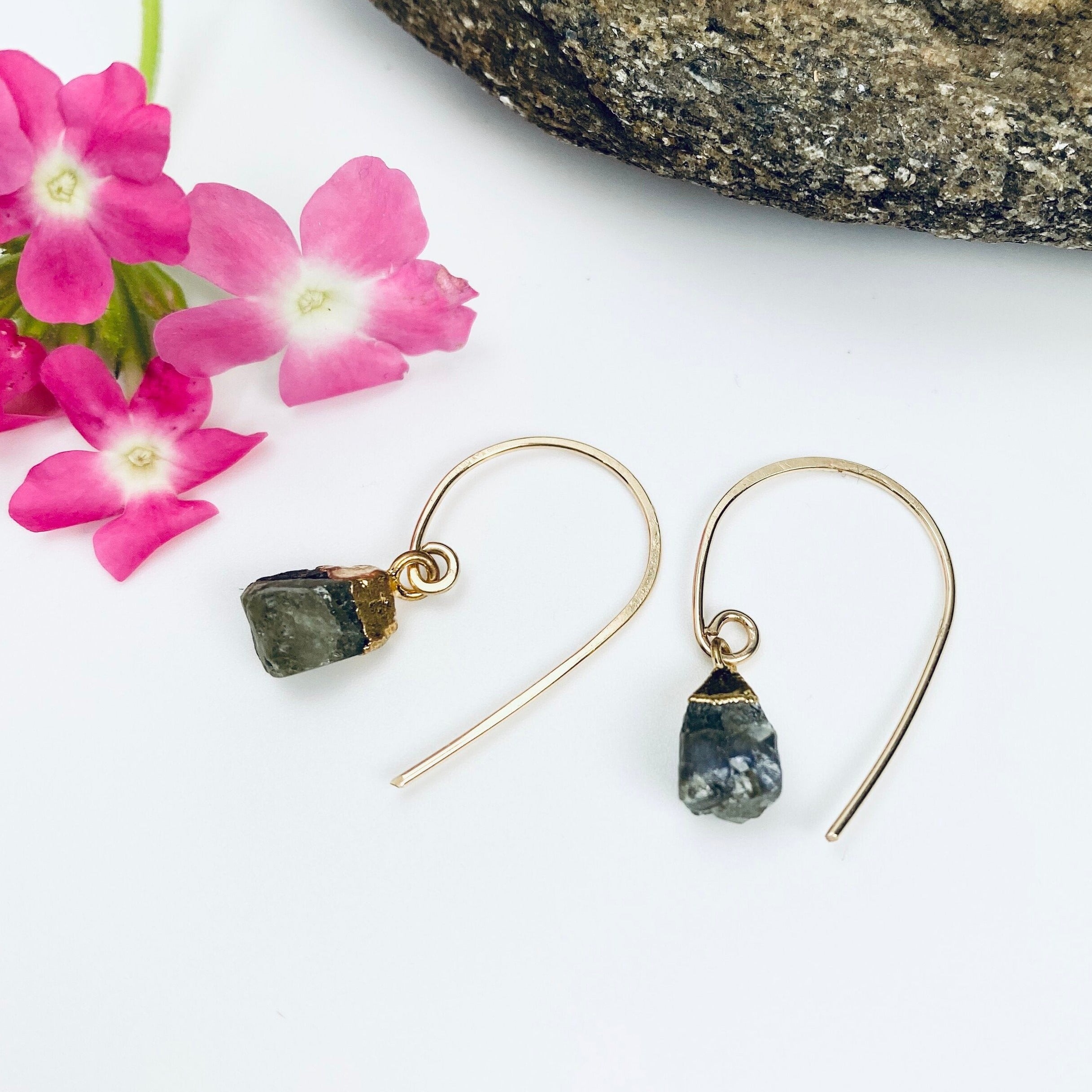 Labradorite Twist Earrings
