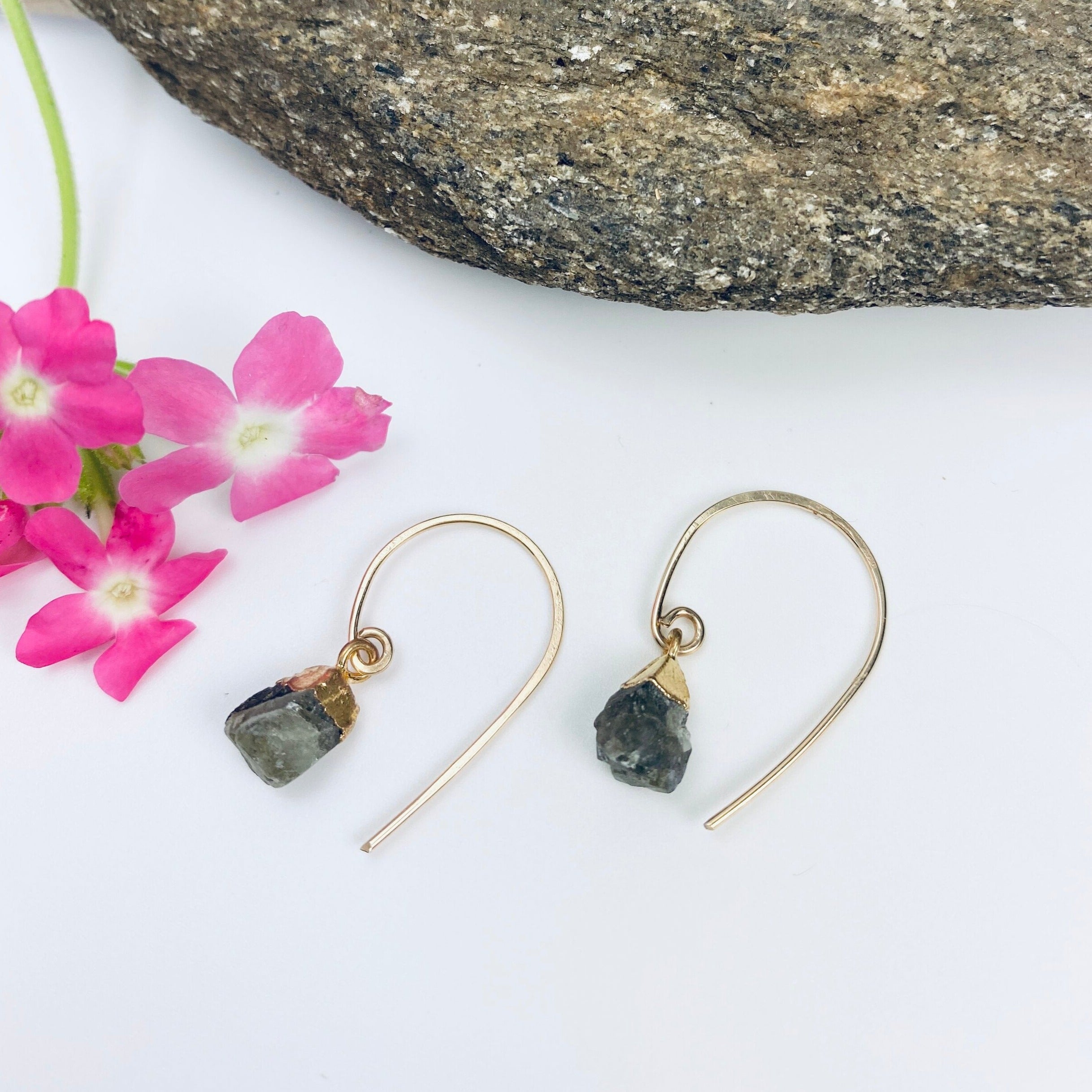 Labradorite Twist Earrings