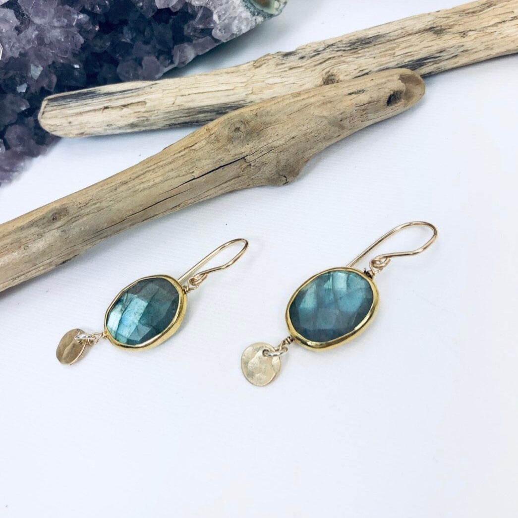 Labradorite Flash Earrings