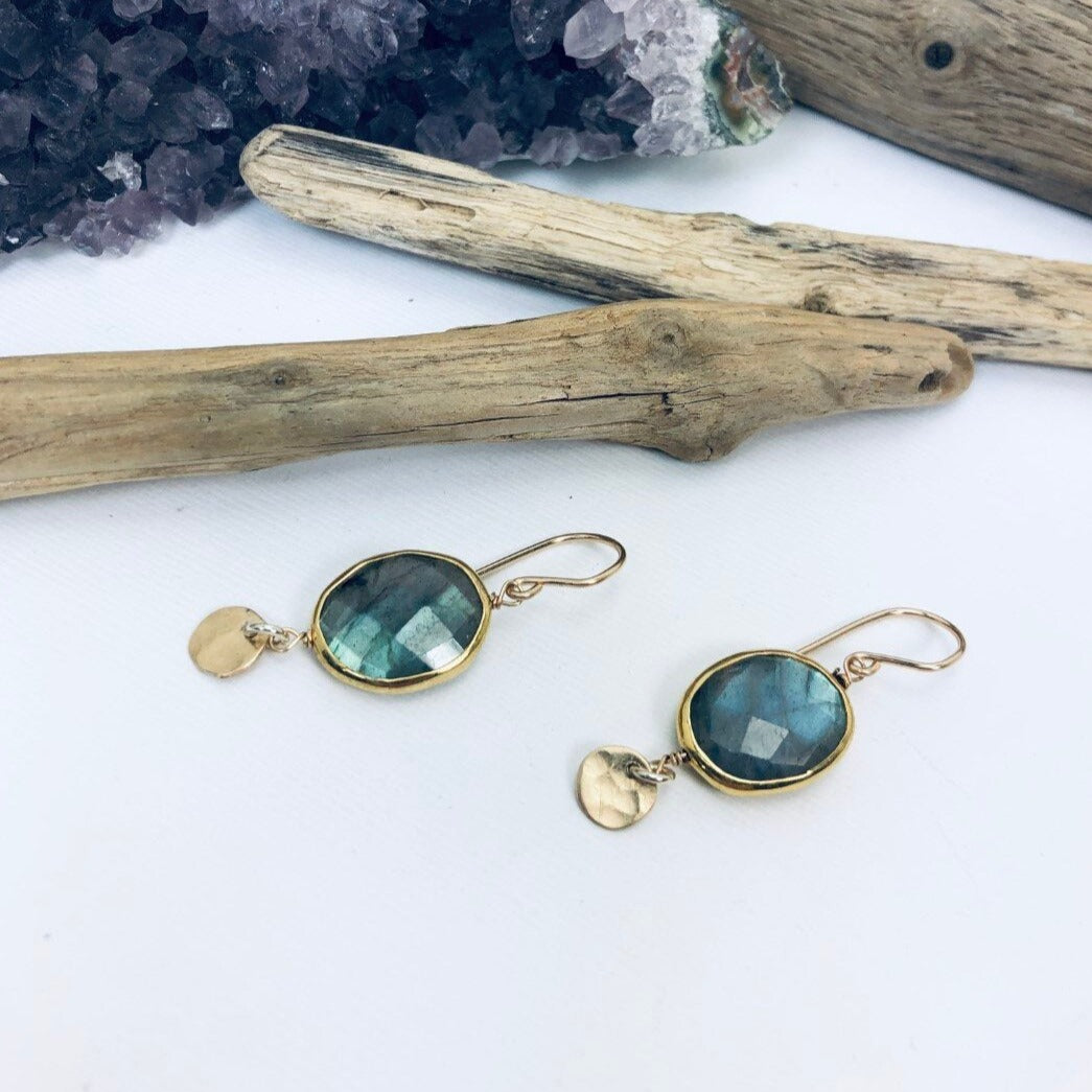 Labradorite Flash Earrings