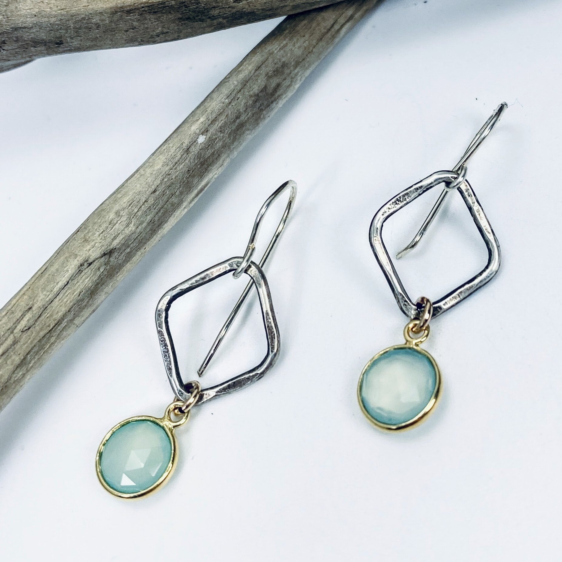 Chalcedony Zen Earrings