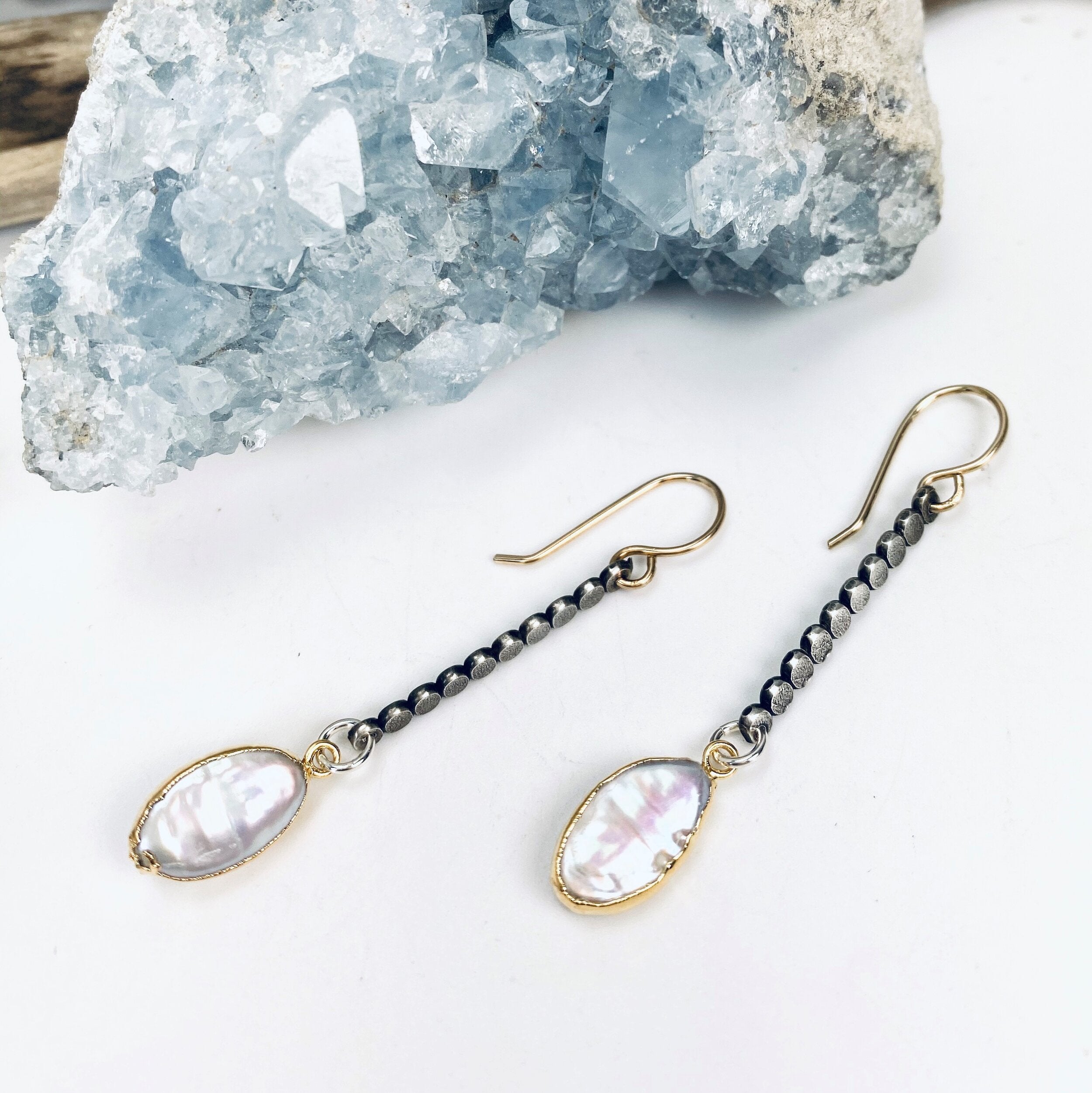 Modern Pearl Earrings