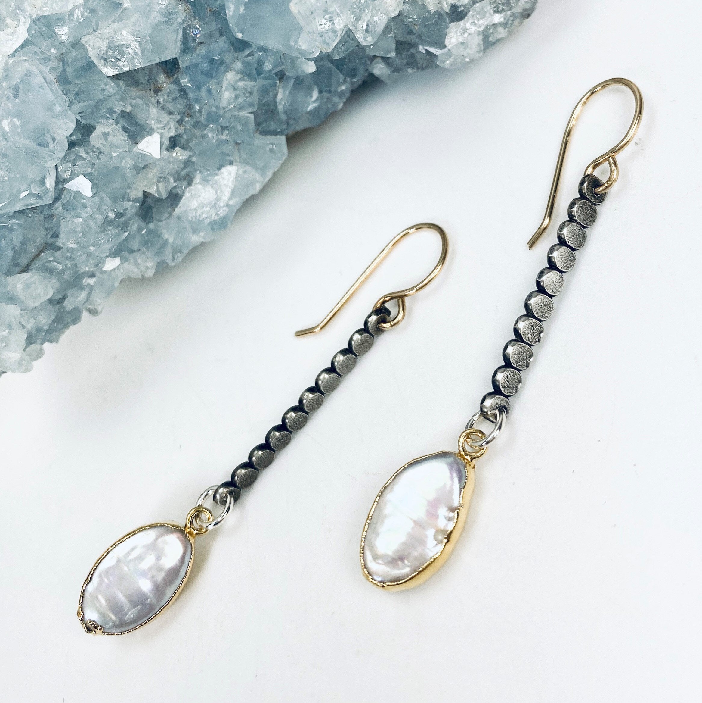 Modern Pearl Earrings