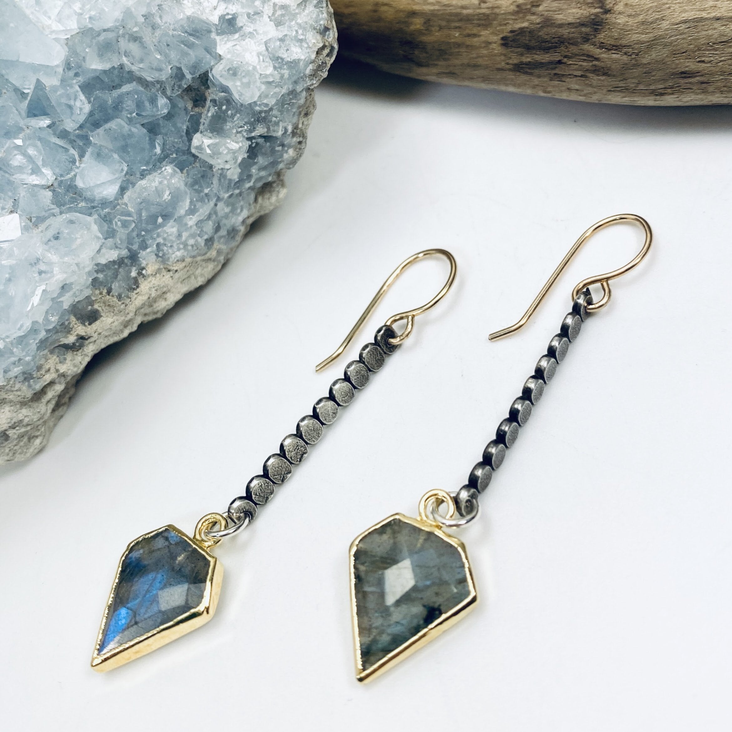 Oxidized Geometry Earrings