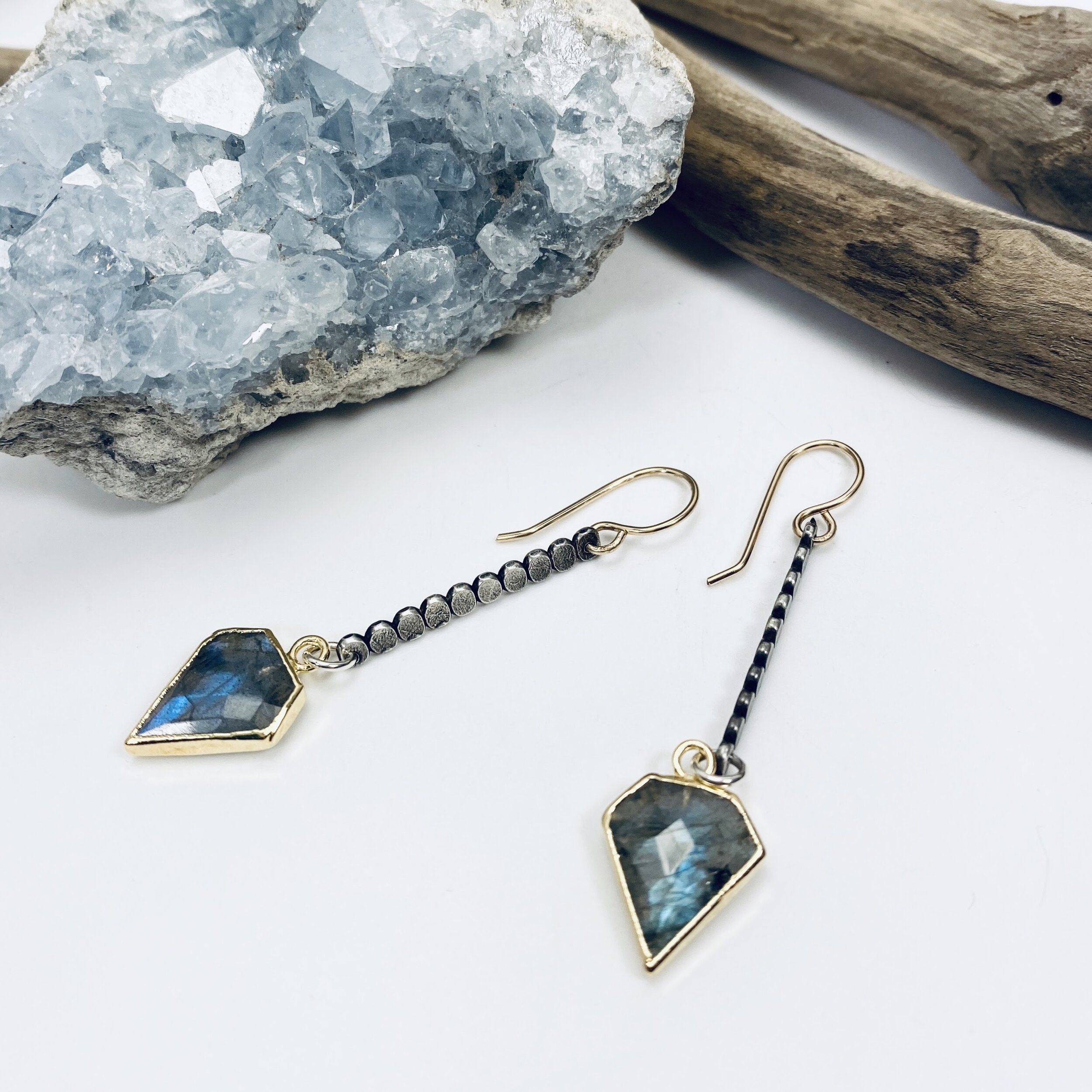 Oxidized Geometry Earrings