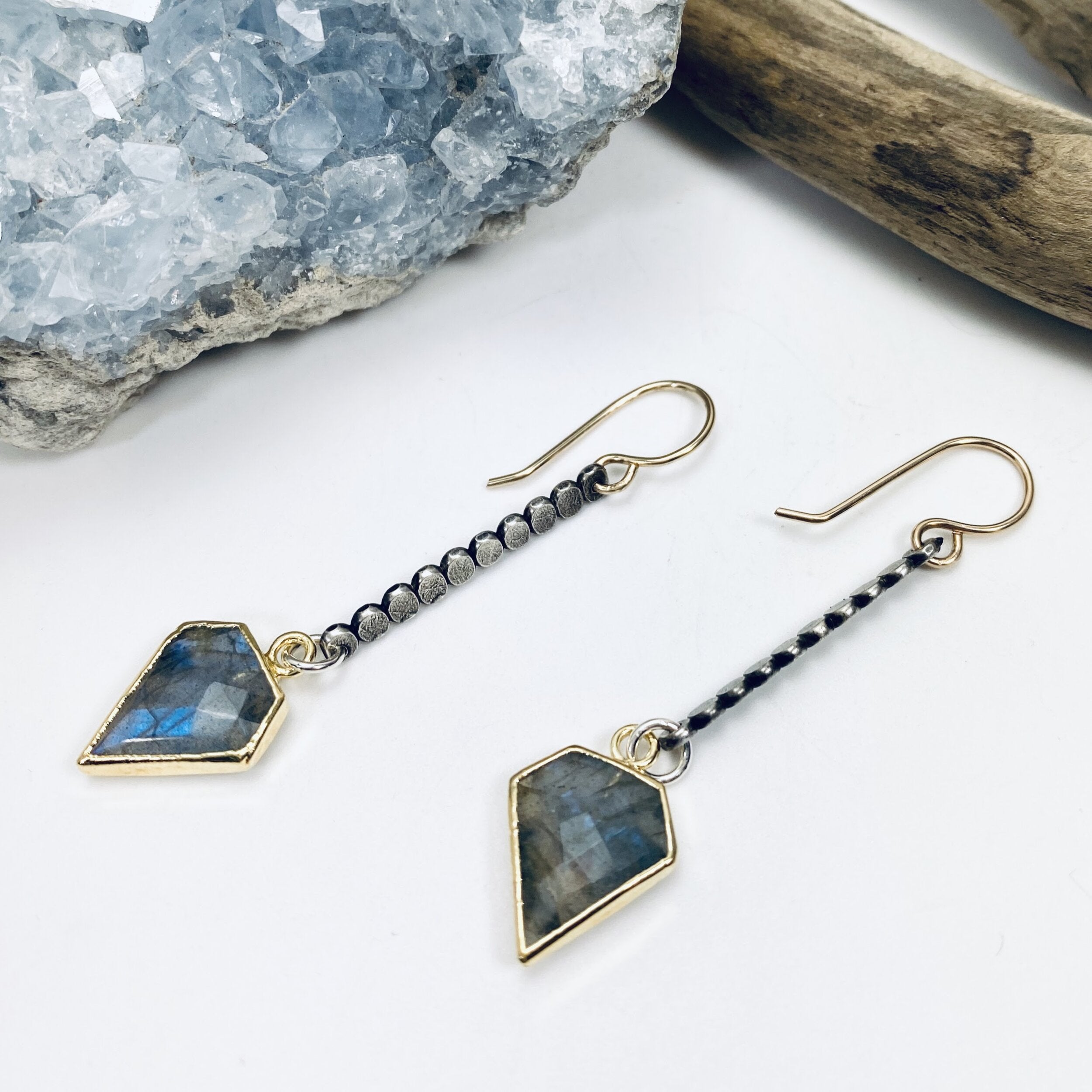 Oxidized Geometry Earrings