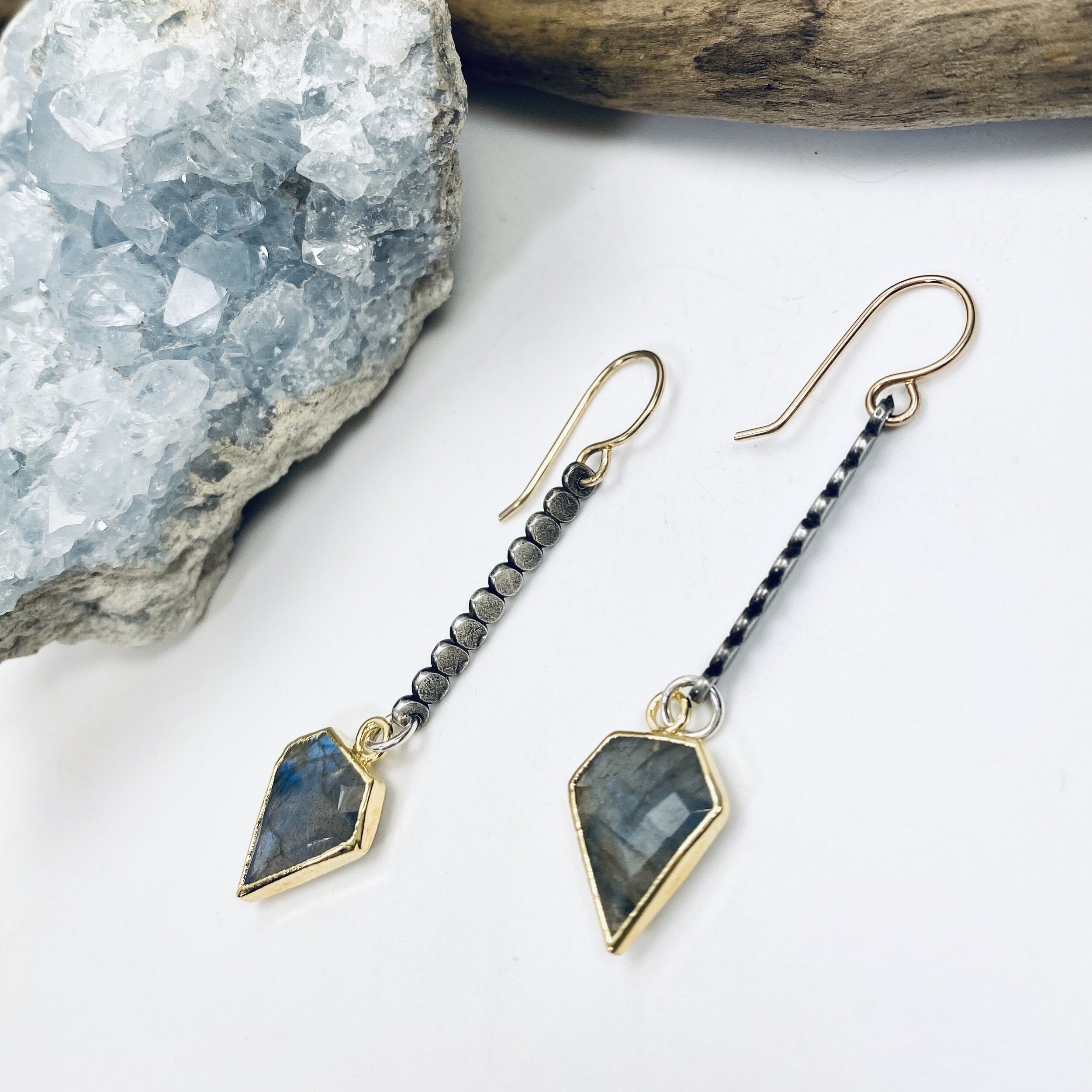 Oxidized Geometry Earrings