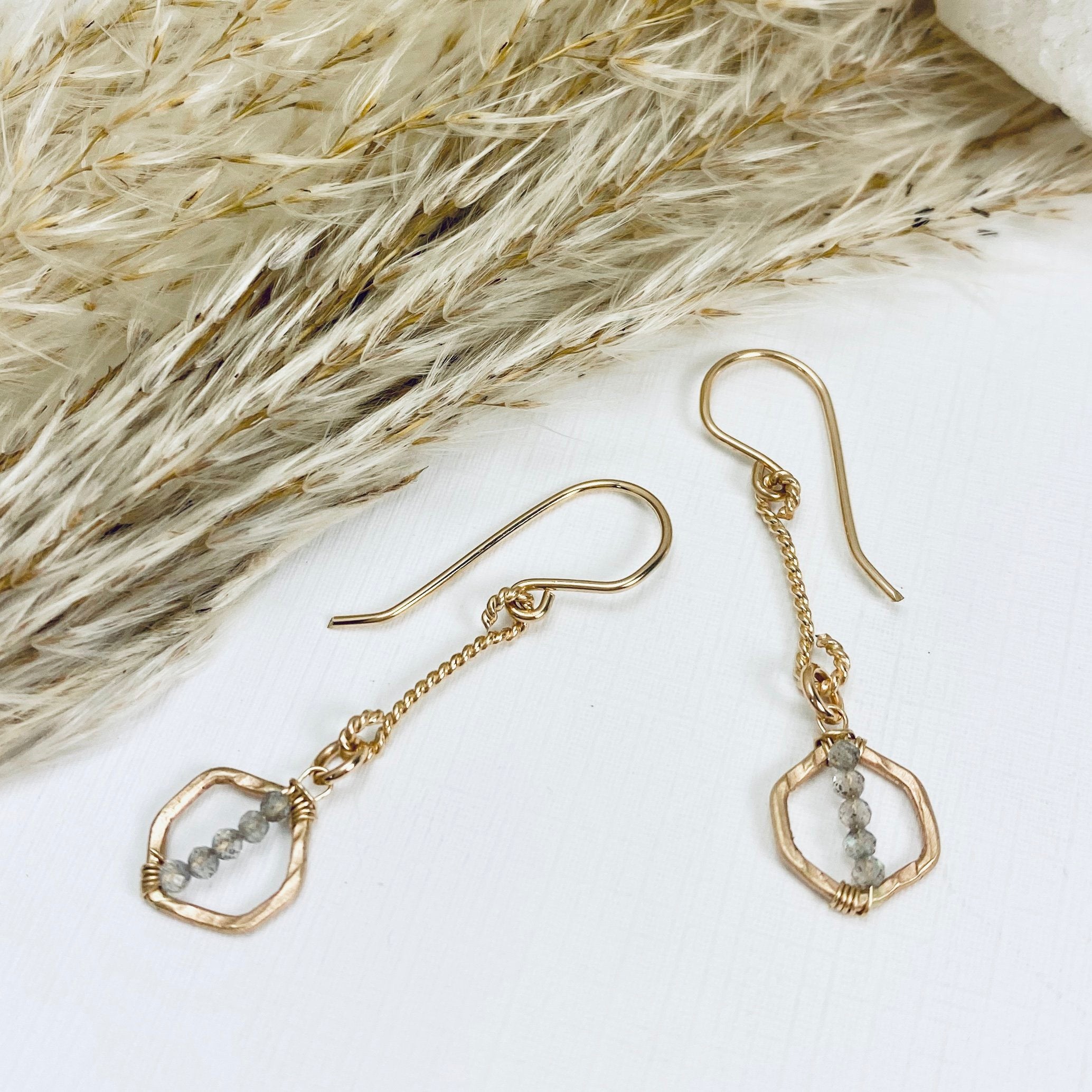 Honeycomb Dangle Earrings