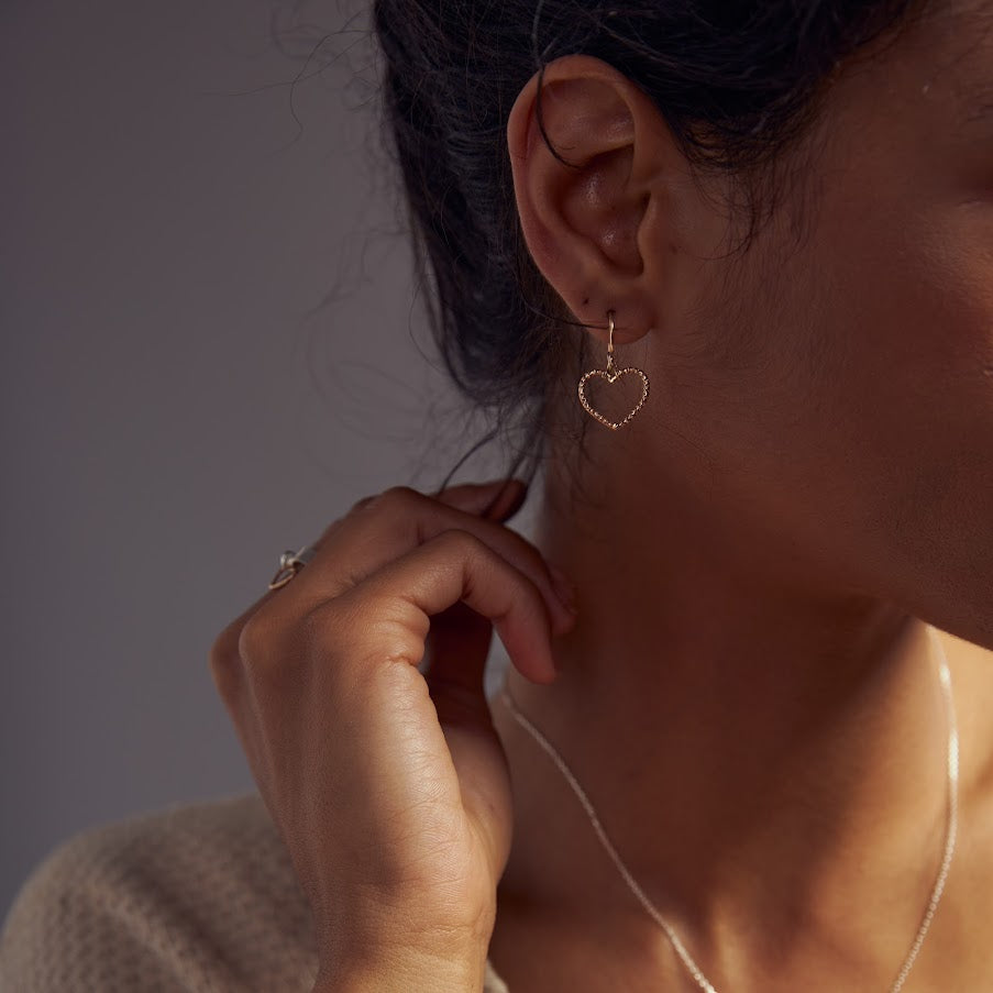 Glitter Heart Earrings