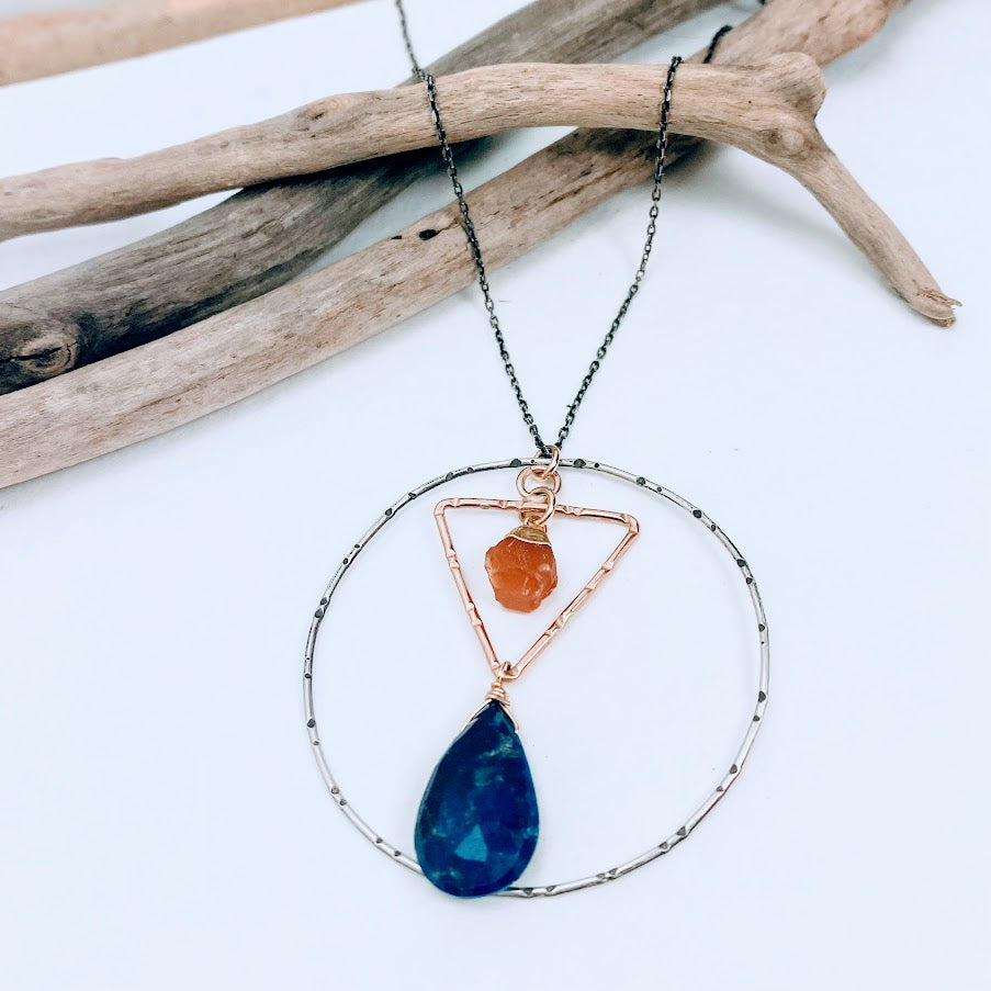 Lapis Contrast Pendant
