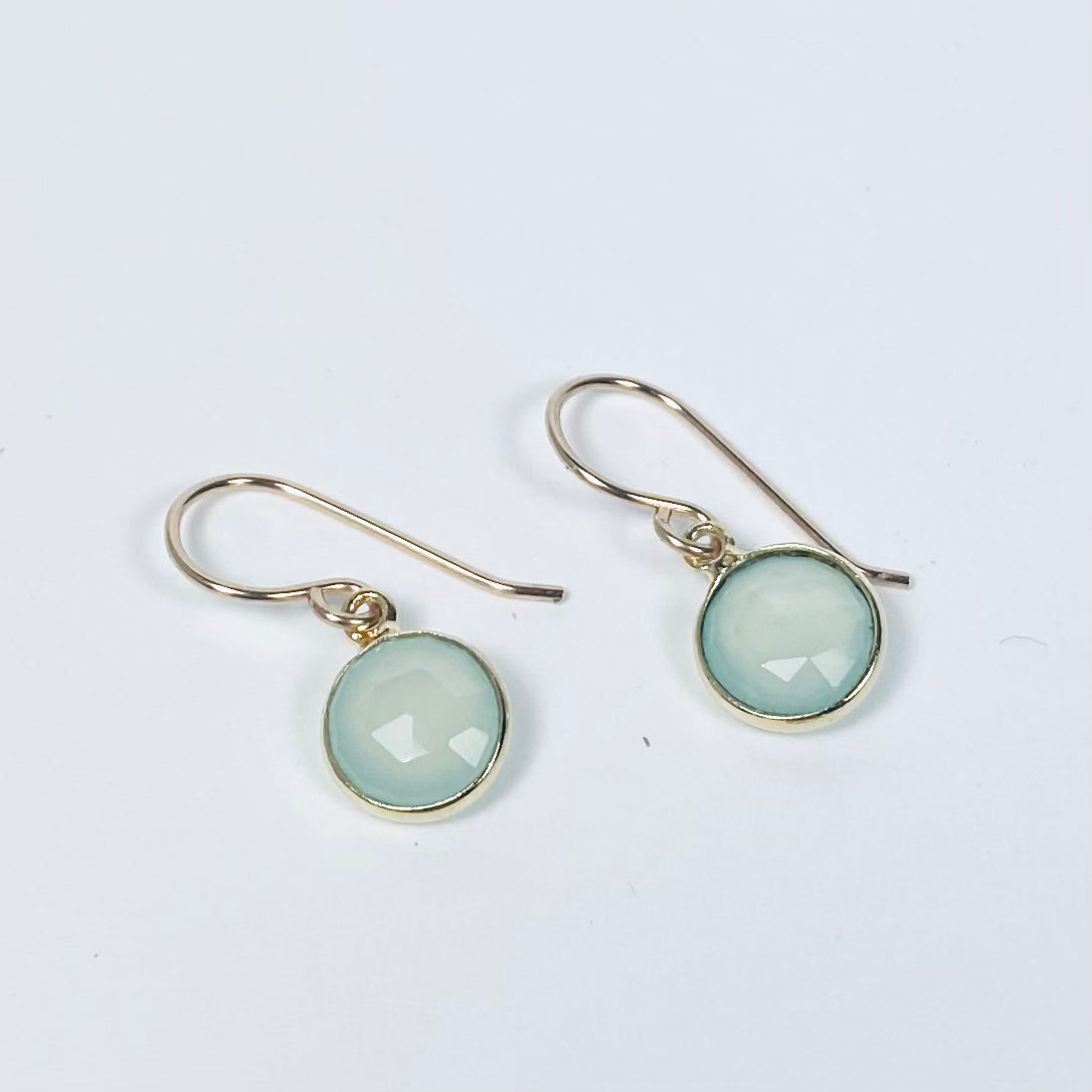 Coin Gemstone Earrings