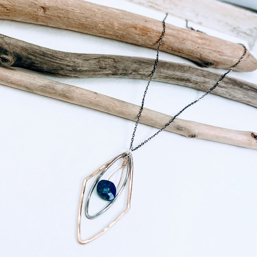 Blue Nesting Necklace