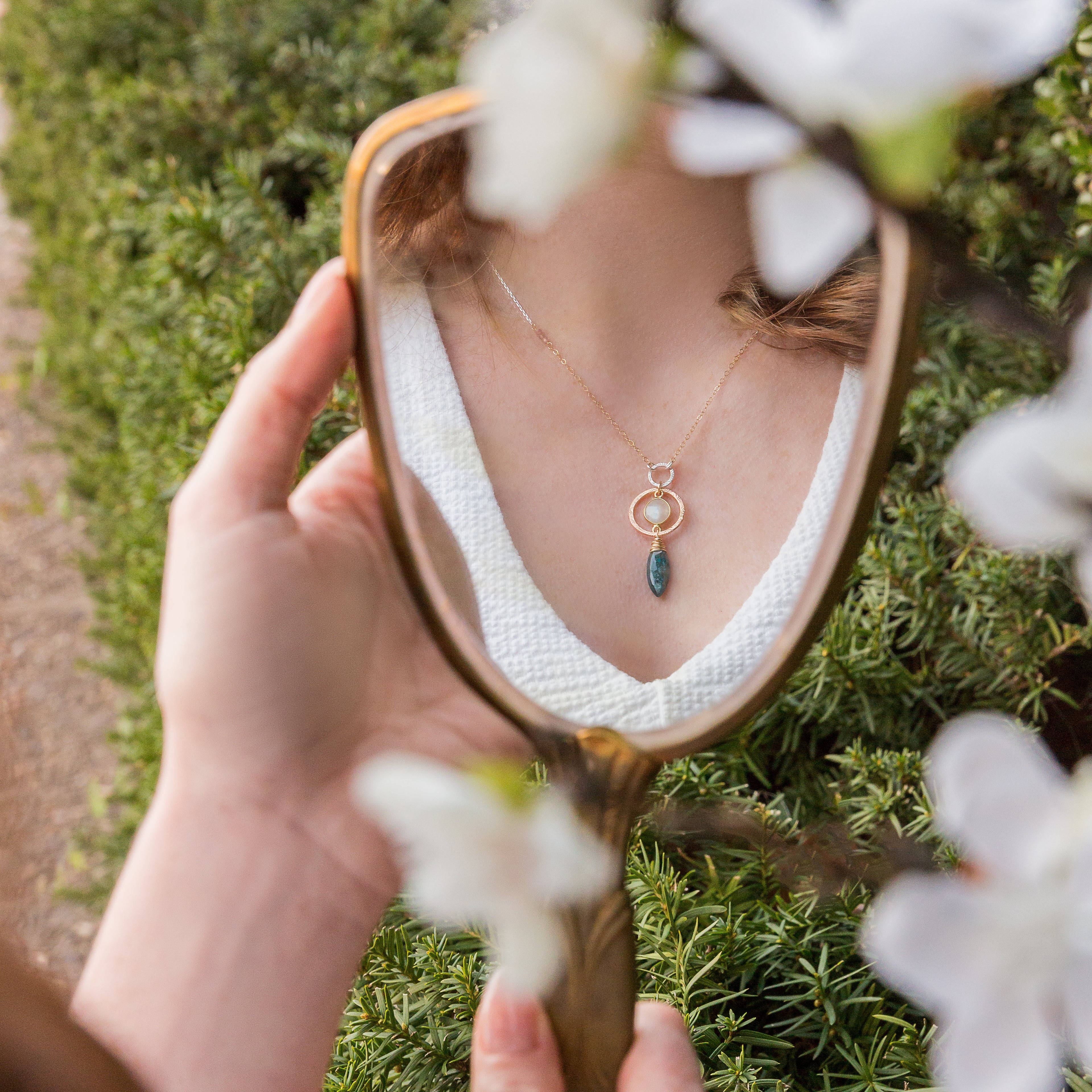 Kyanite Petal Necklace