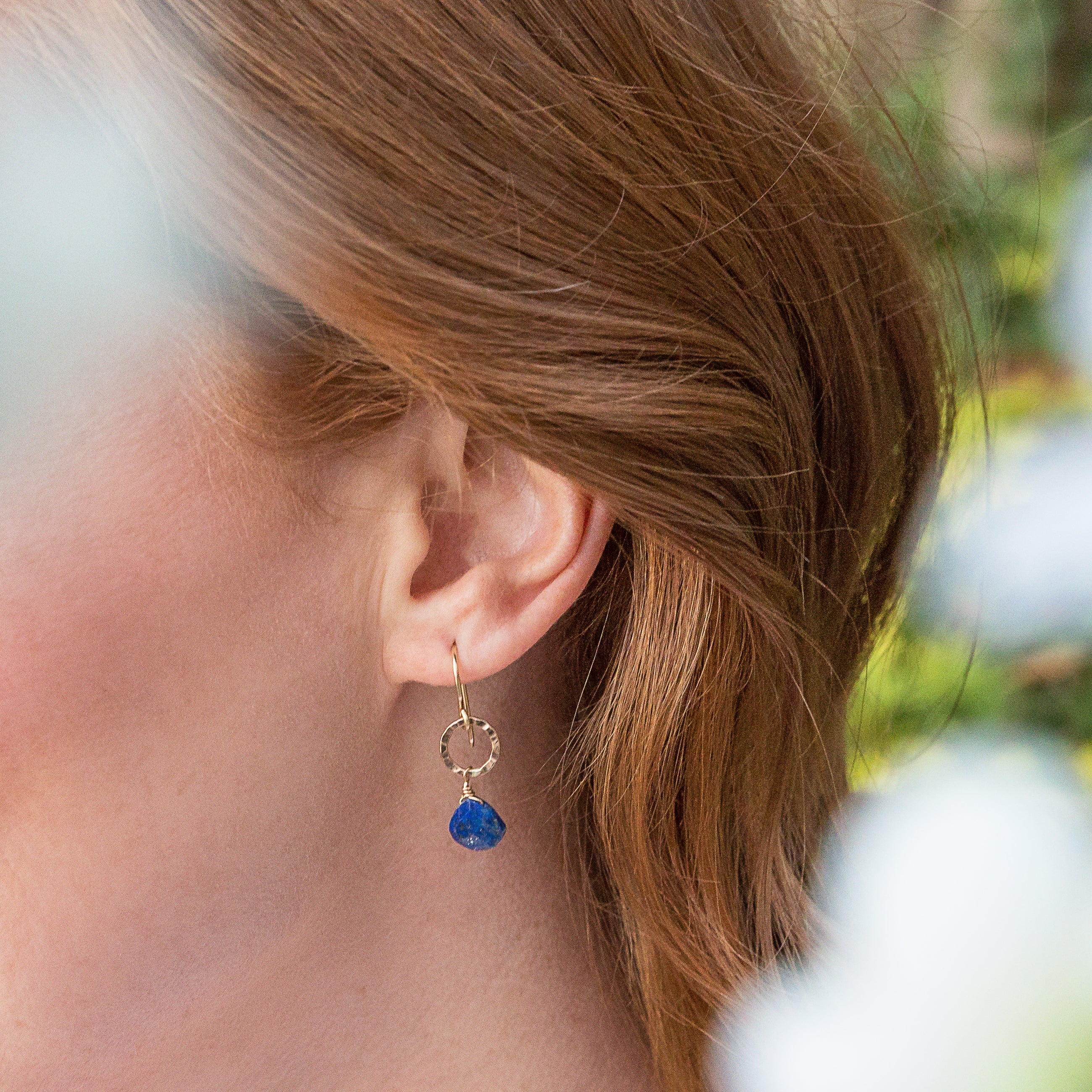 Lapis Peace Earrings