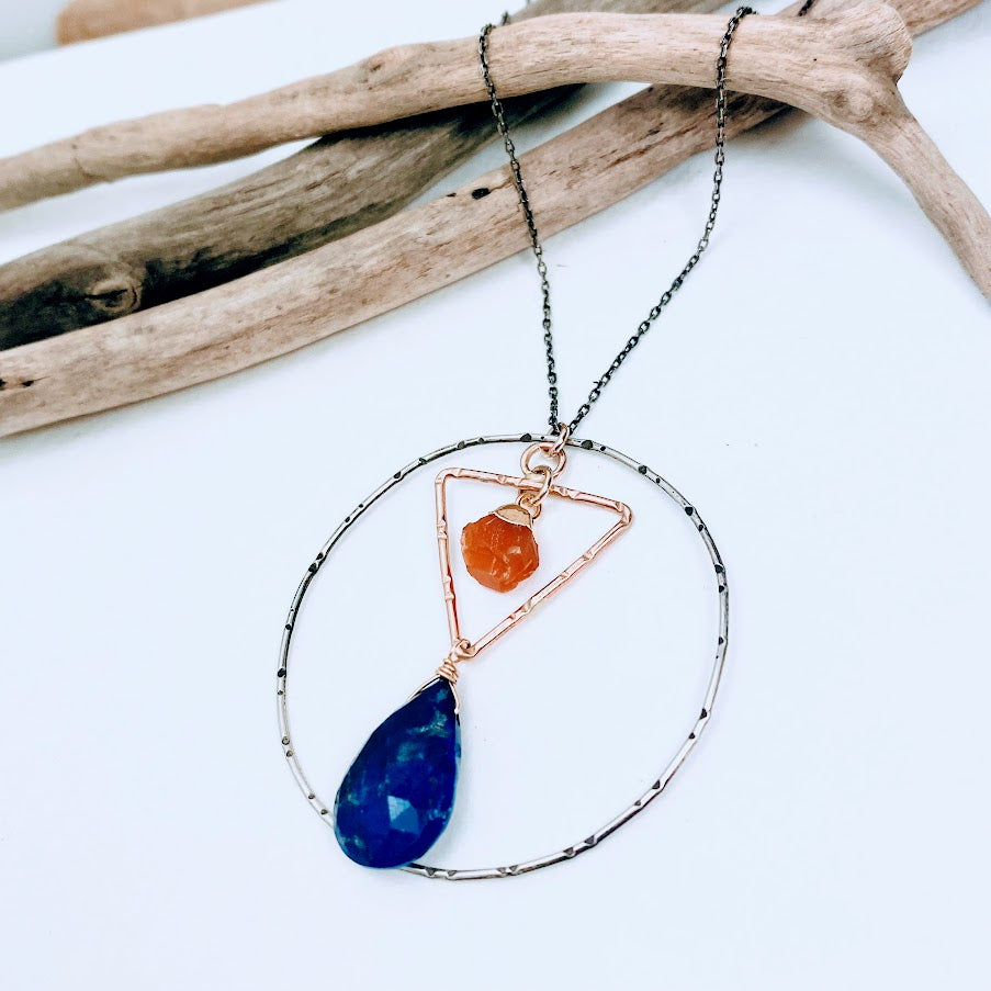 Lapis Contrast Pendant