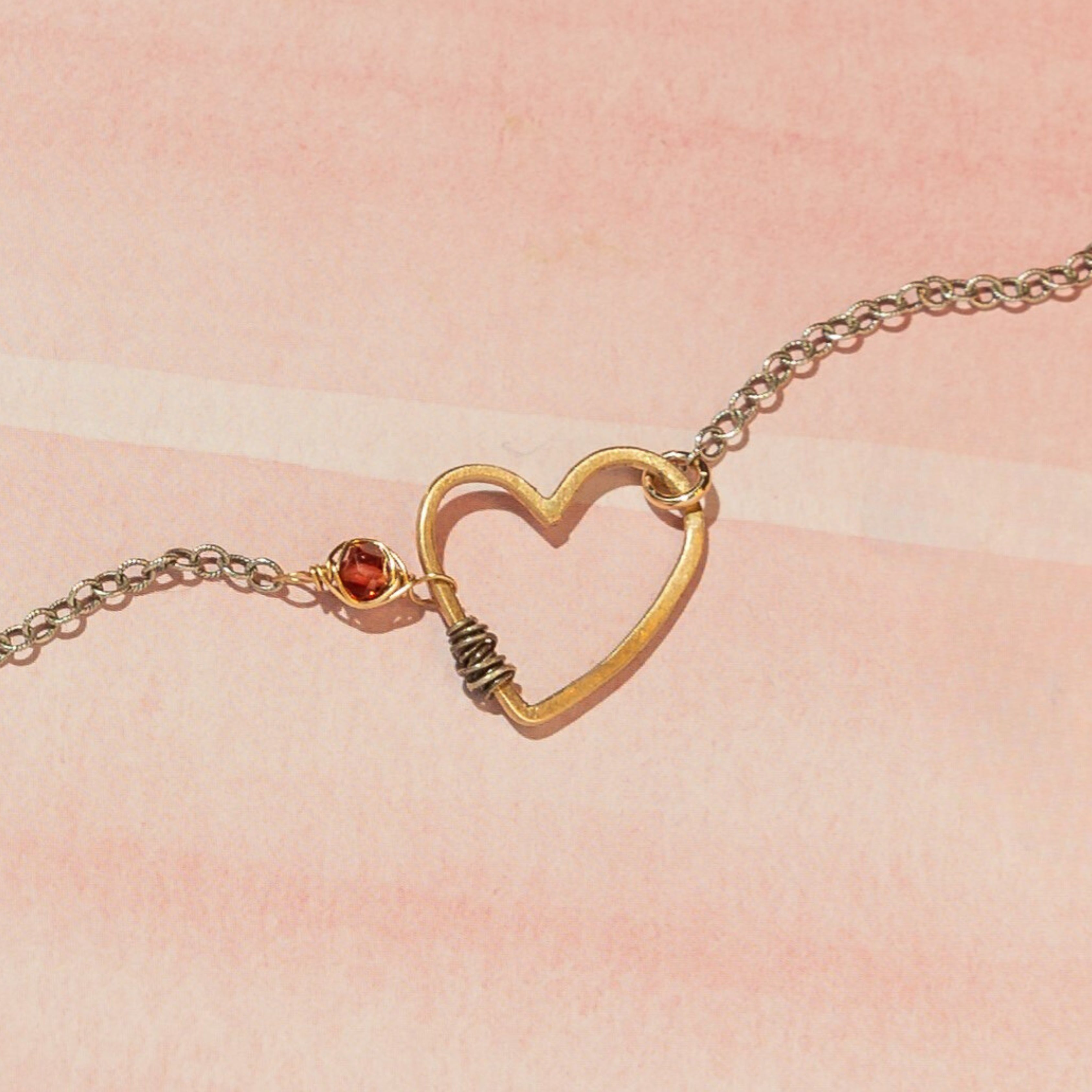 handmade gold heart bracelet laura j designs