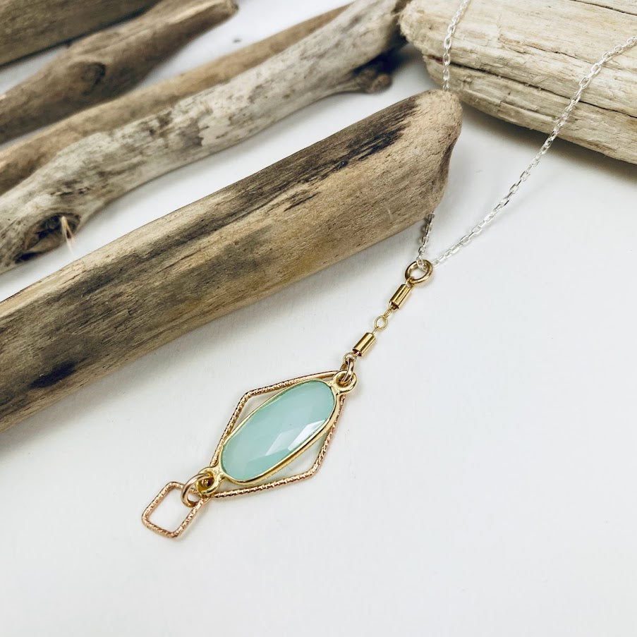 Chalcedony Skylight Necklace