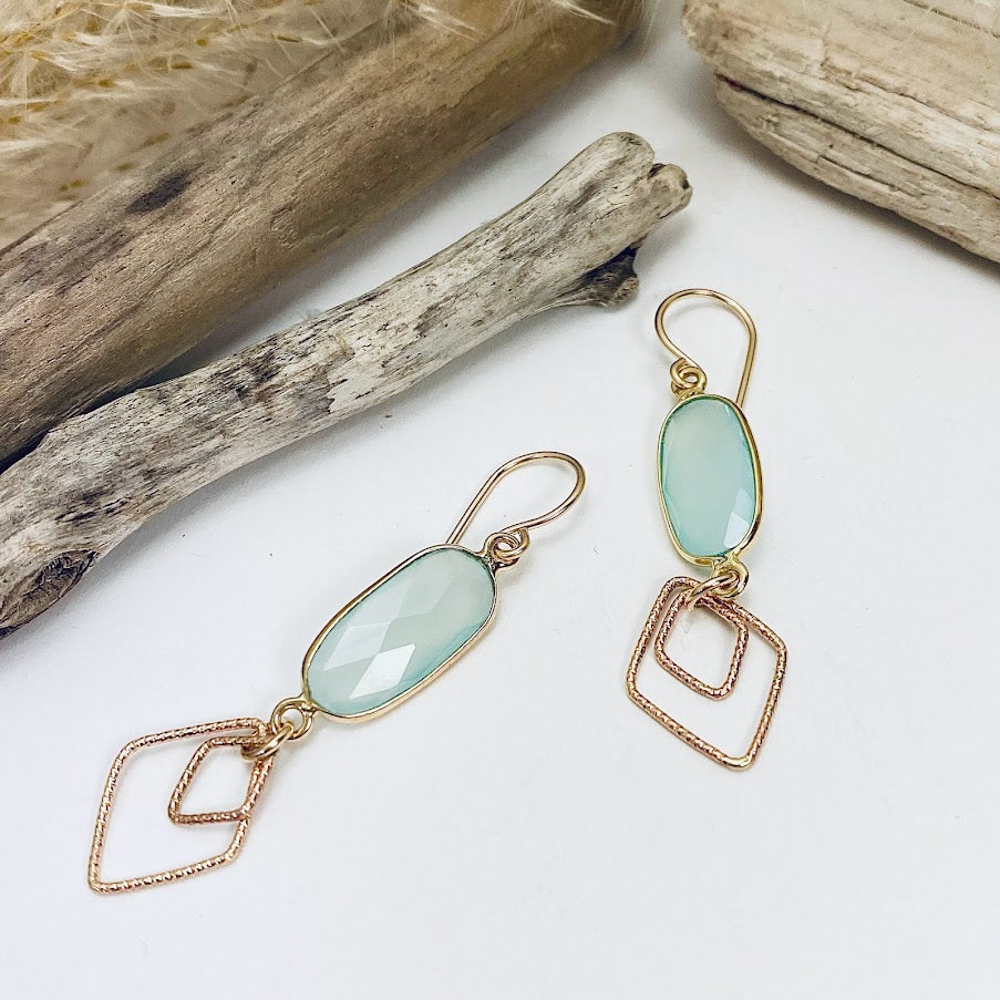 Chalcedony Movement Earrings