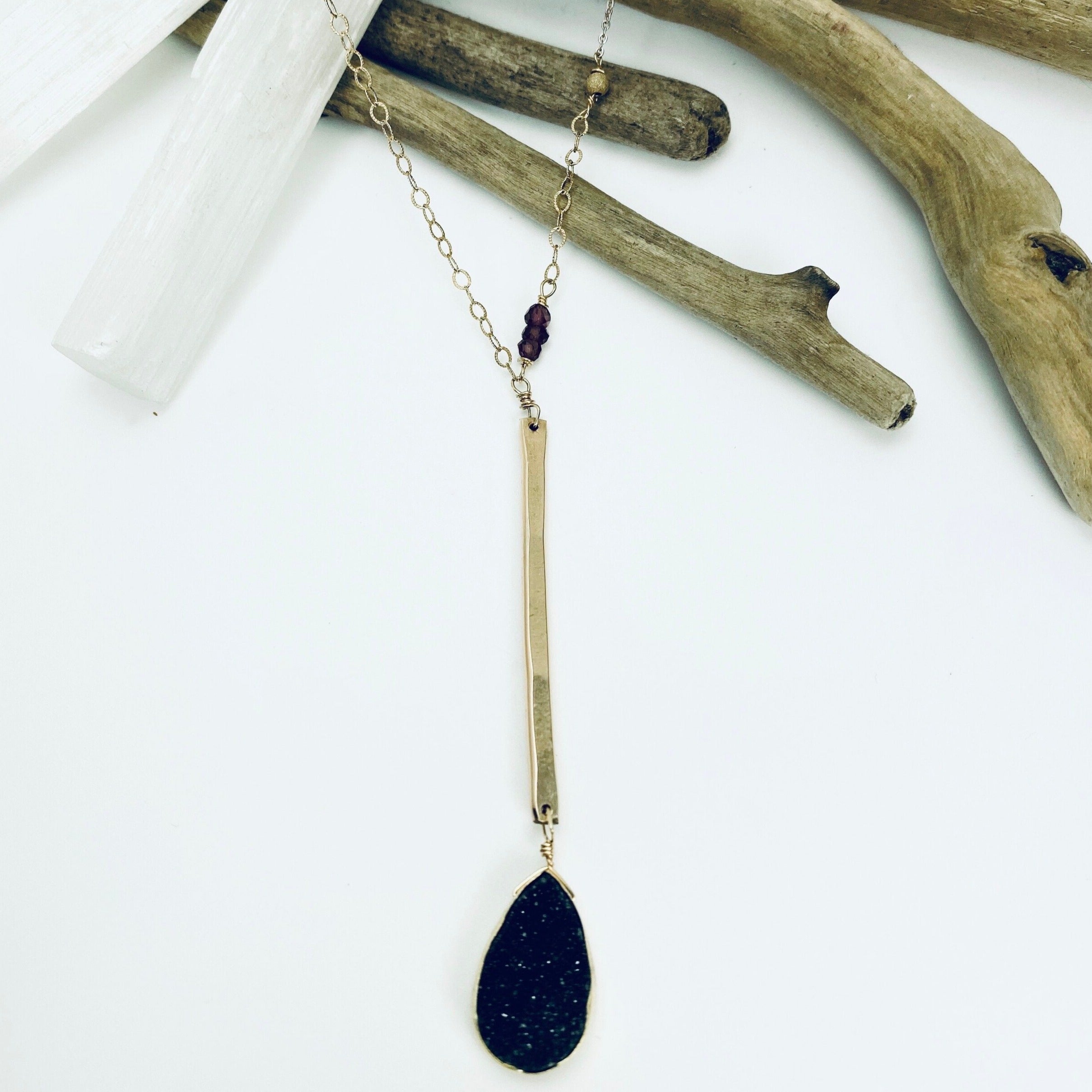 Midnight Druzy Necklace