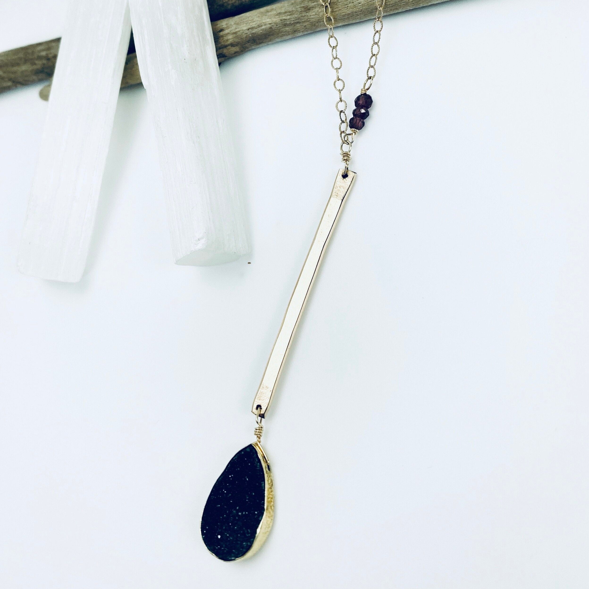 Midnight Druzy Necklace