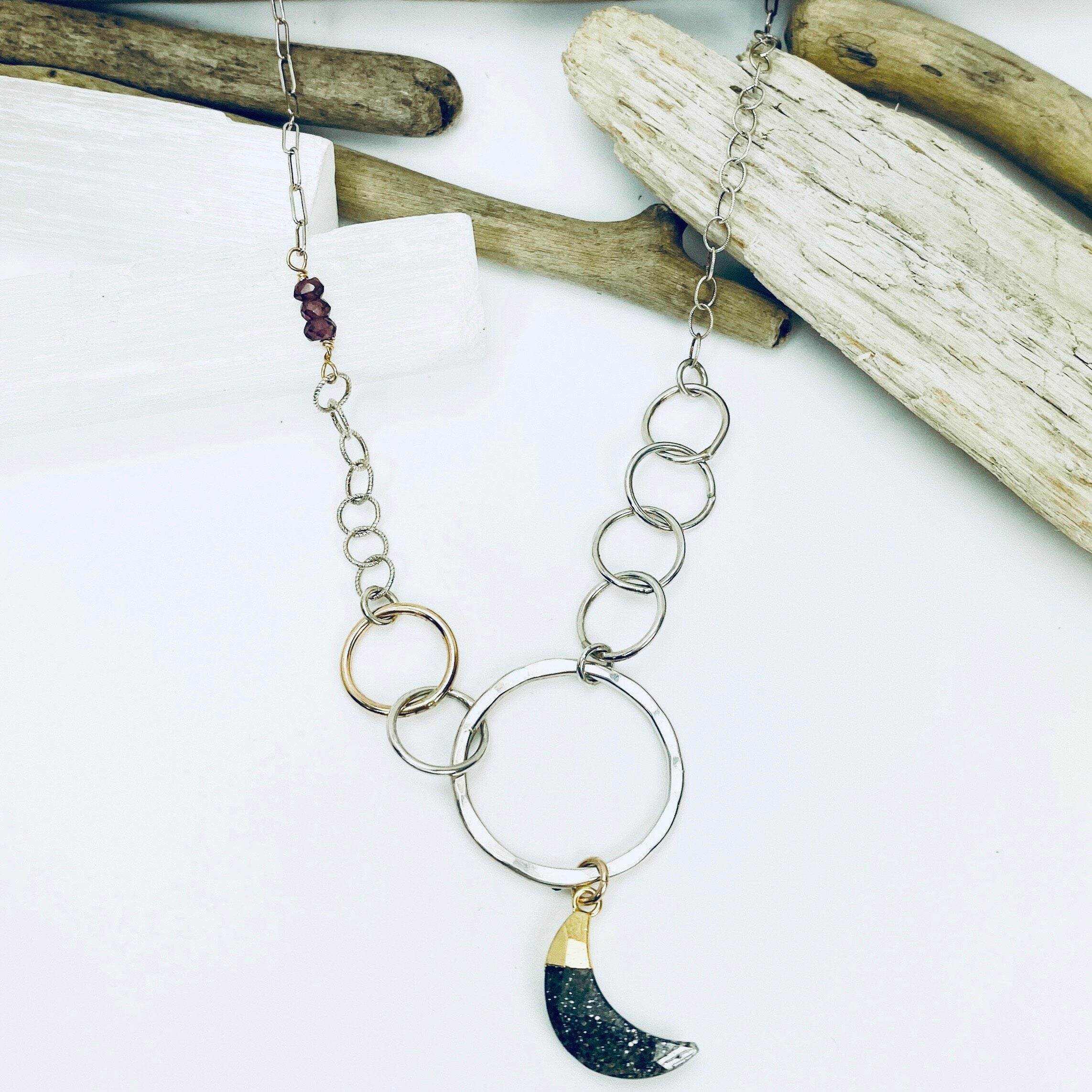 Moonlit Rings Necklace