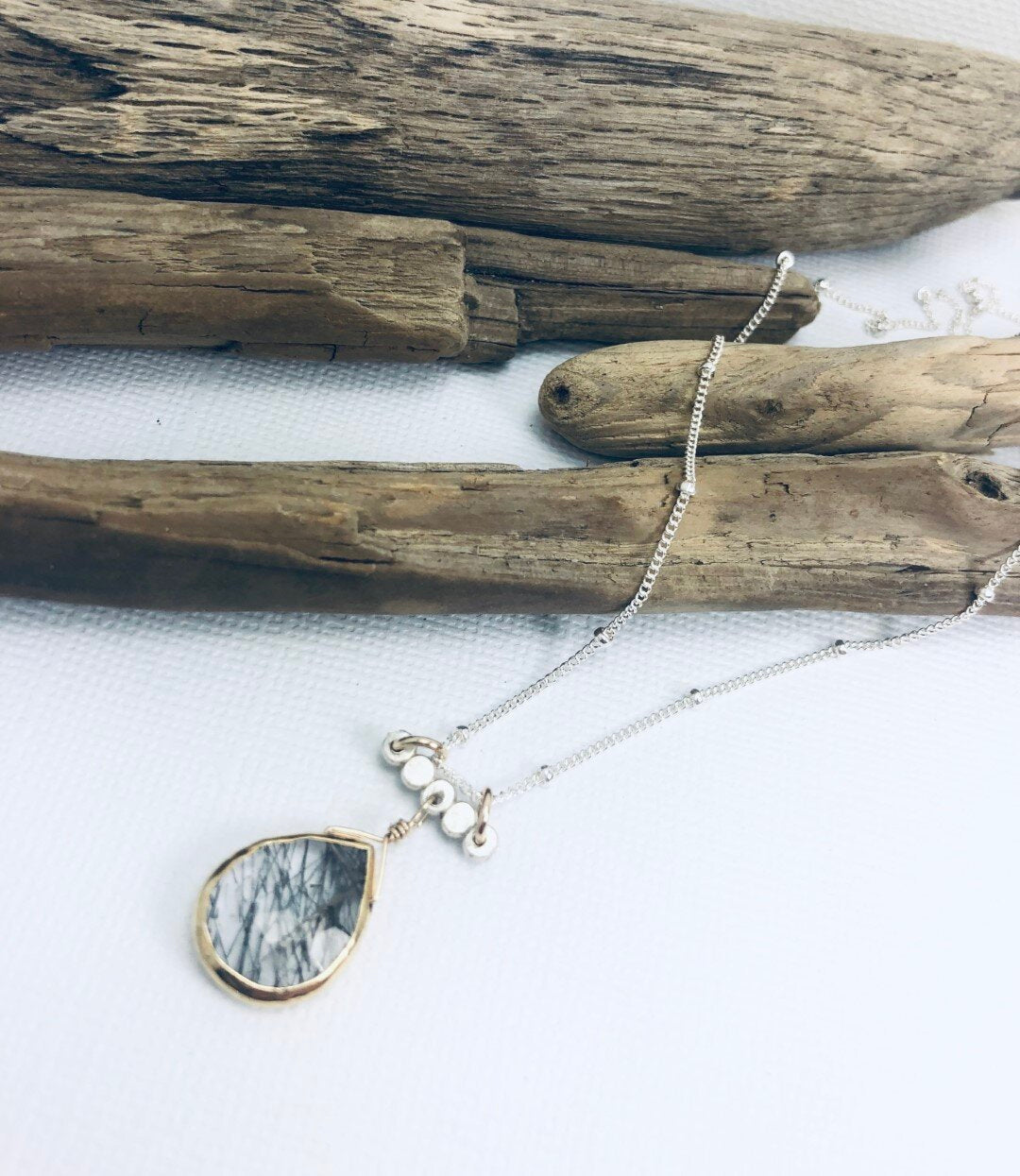 Tourmilated Quartz Minimalist Necklace