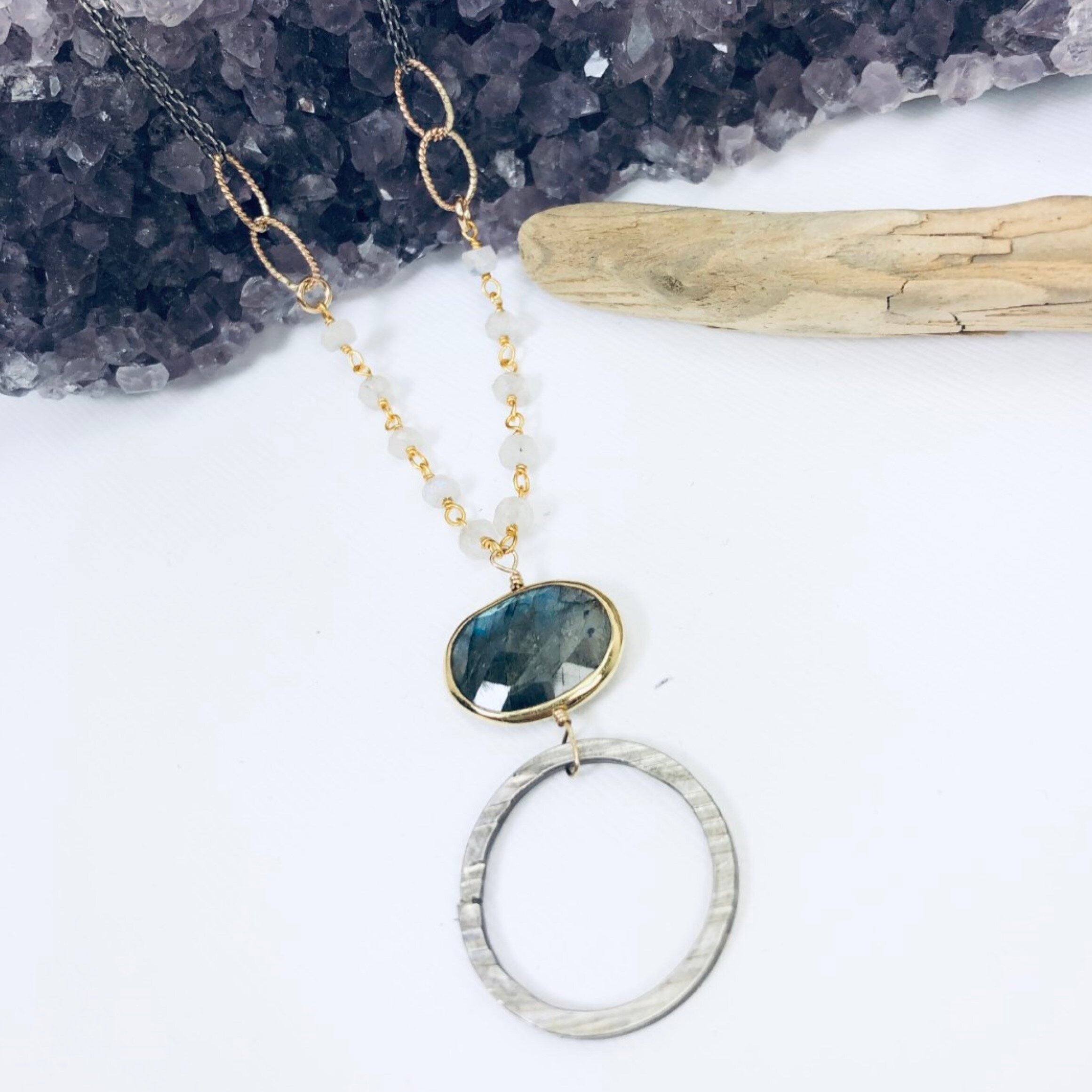 Labradorite Drop Necklace