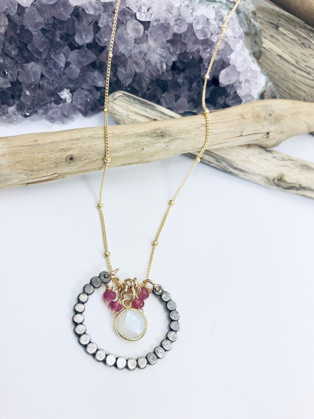 Moonstone Tourmaline Necklace