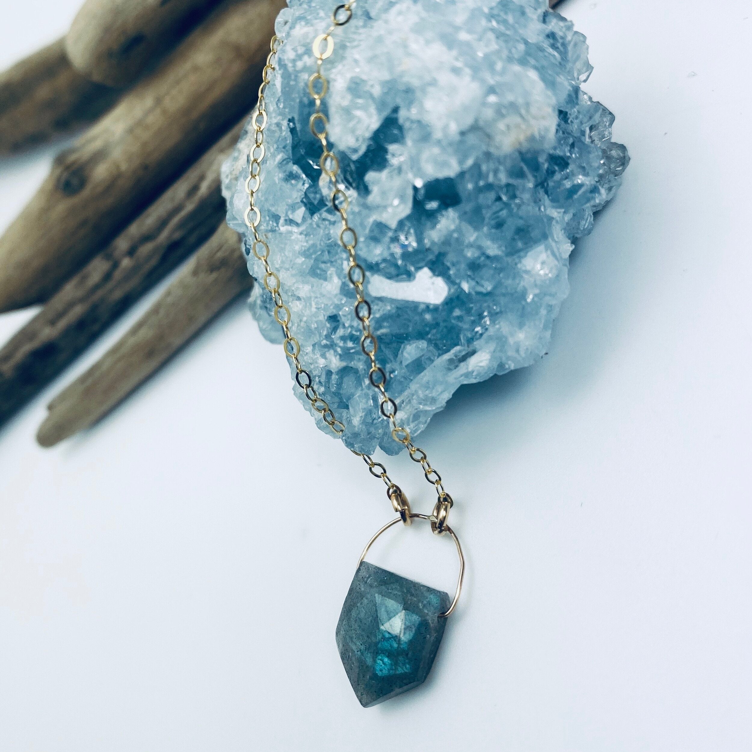 Labradorite Dagger Necklace
