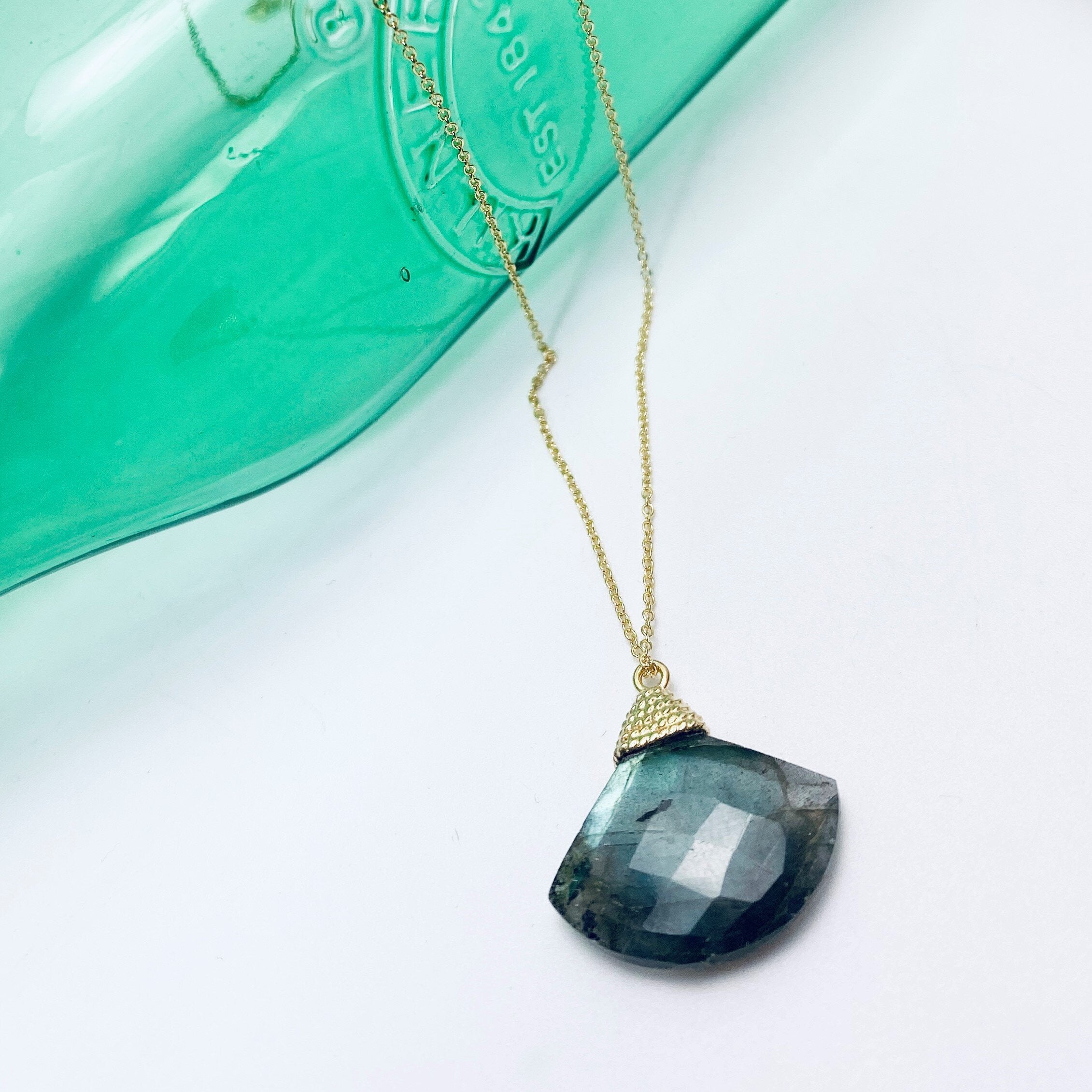 Labradorite Fan Necklace