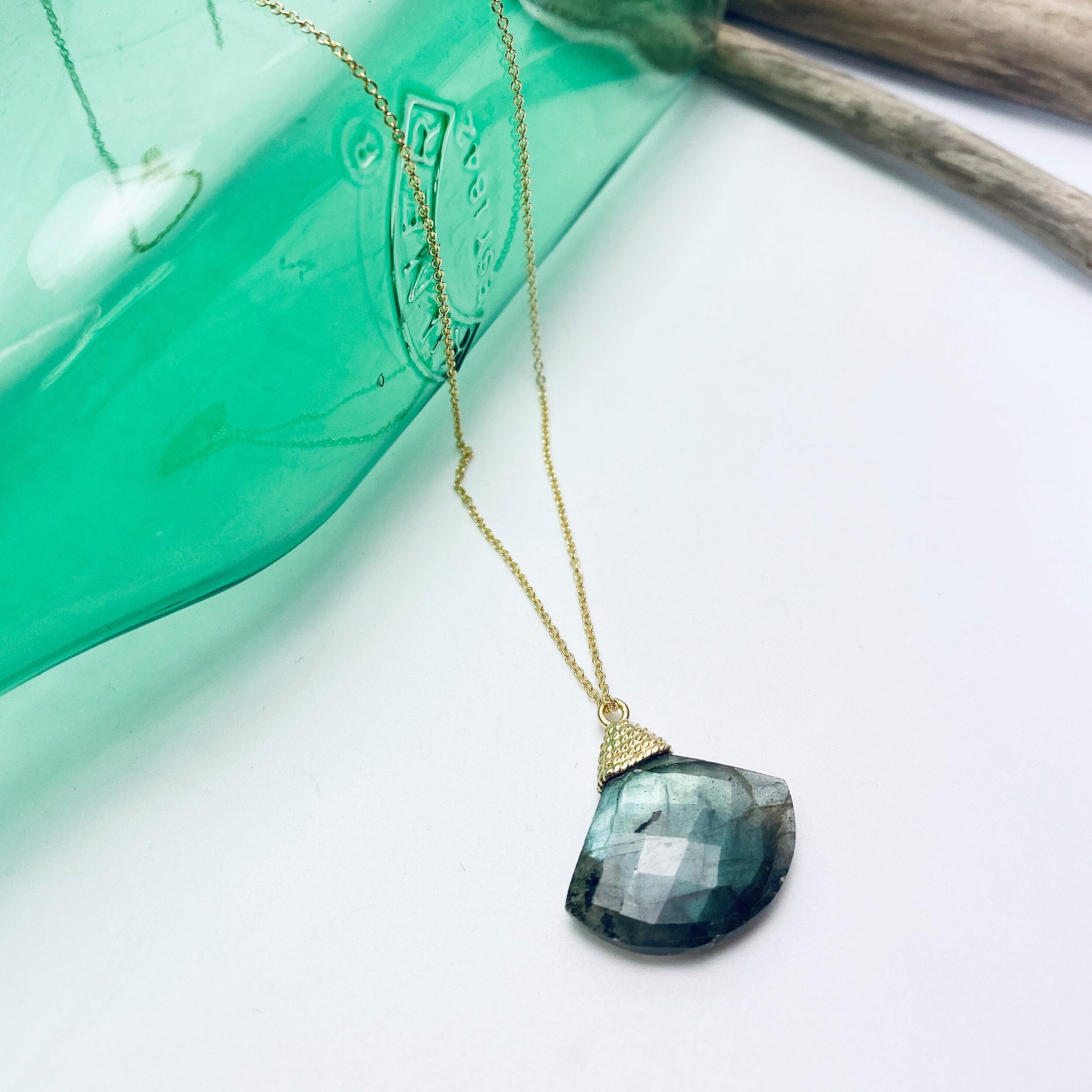 Labradorite Fan Necklace