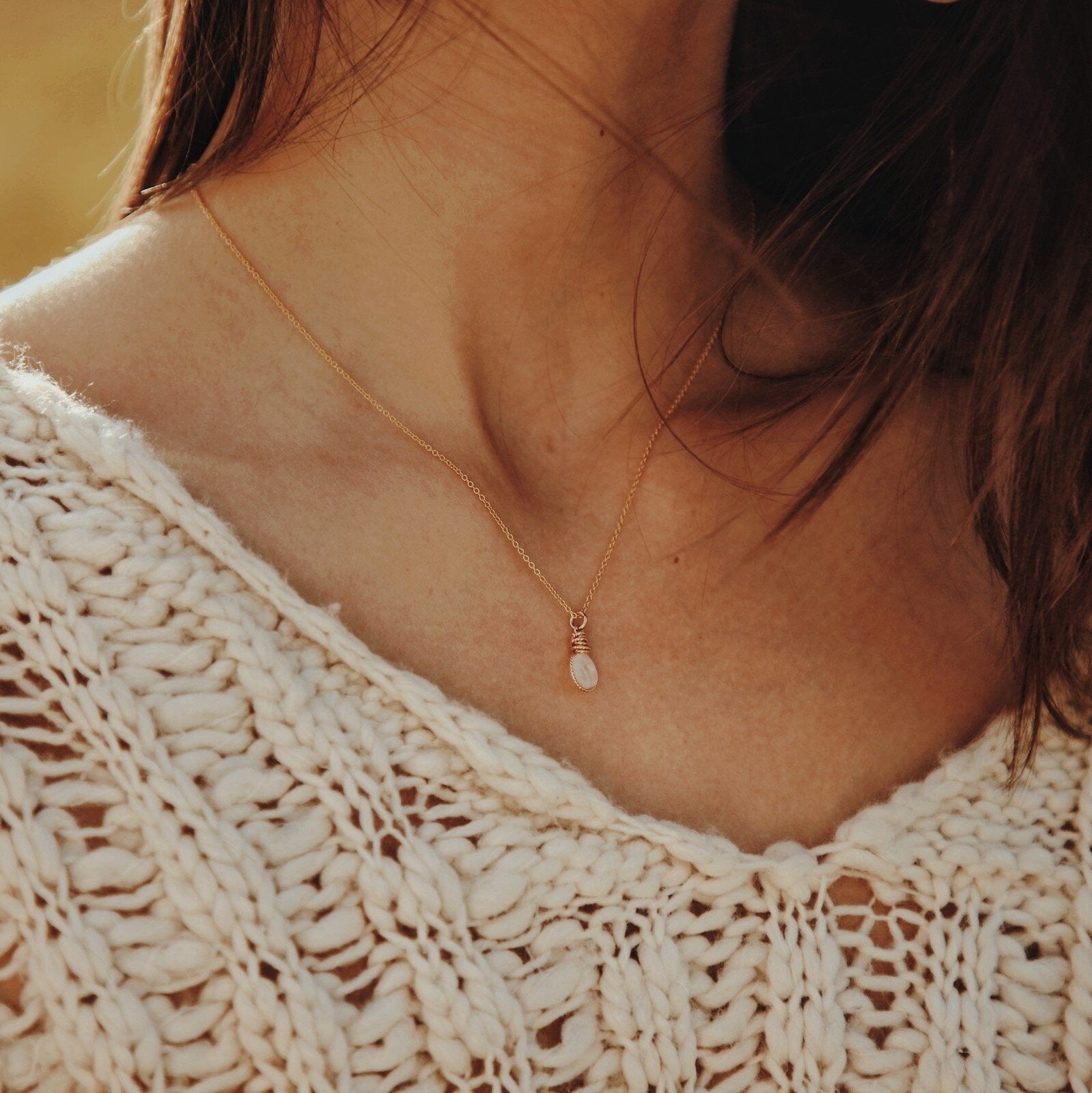 Gemstone Wrap Necklace