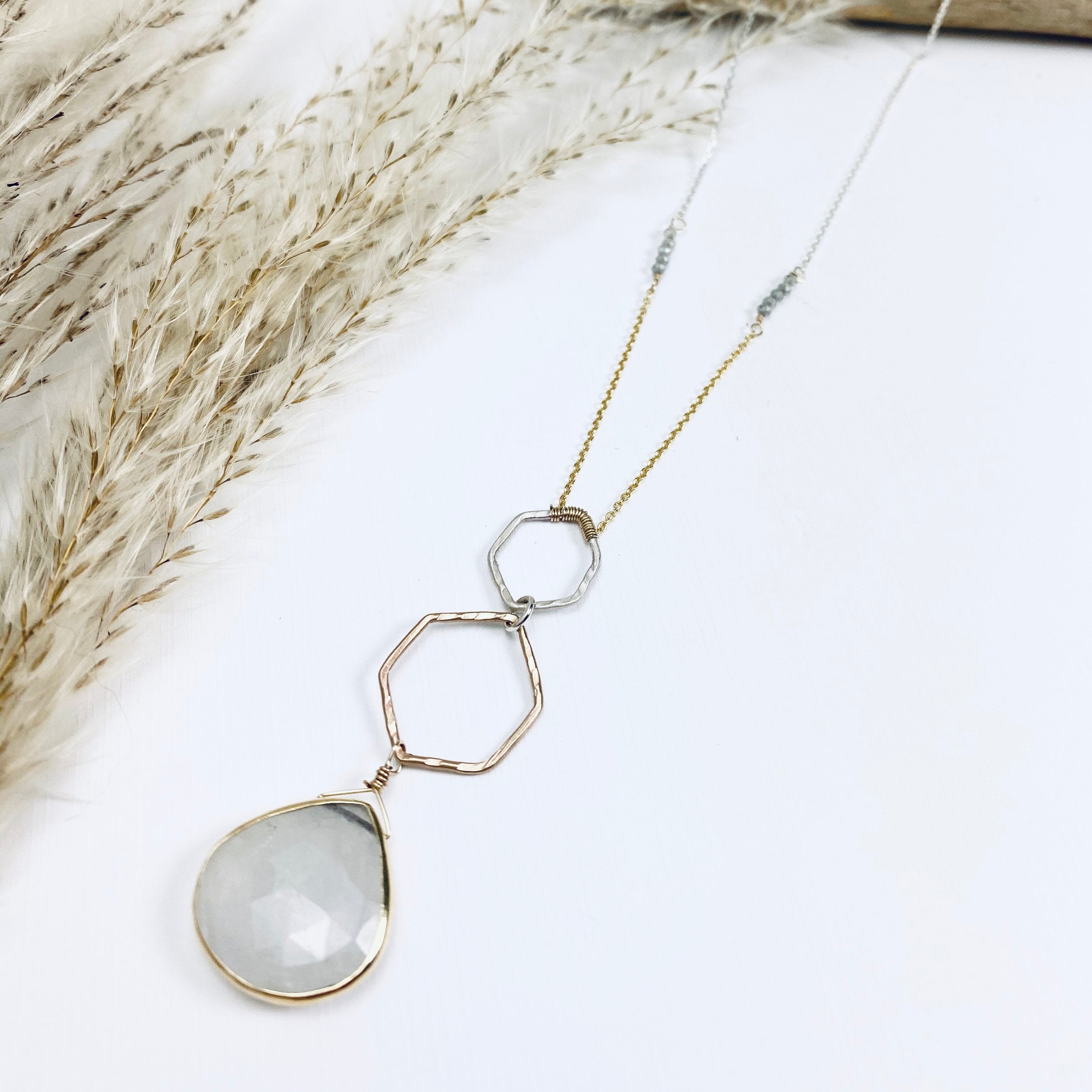 Honeycomb Moon Necklace