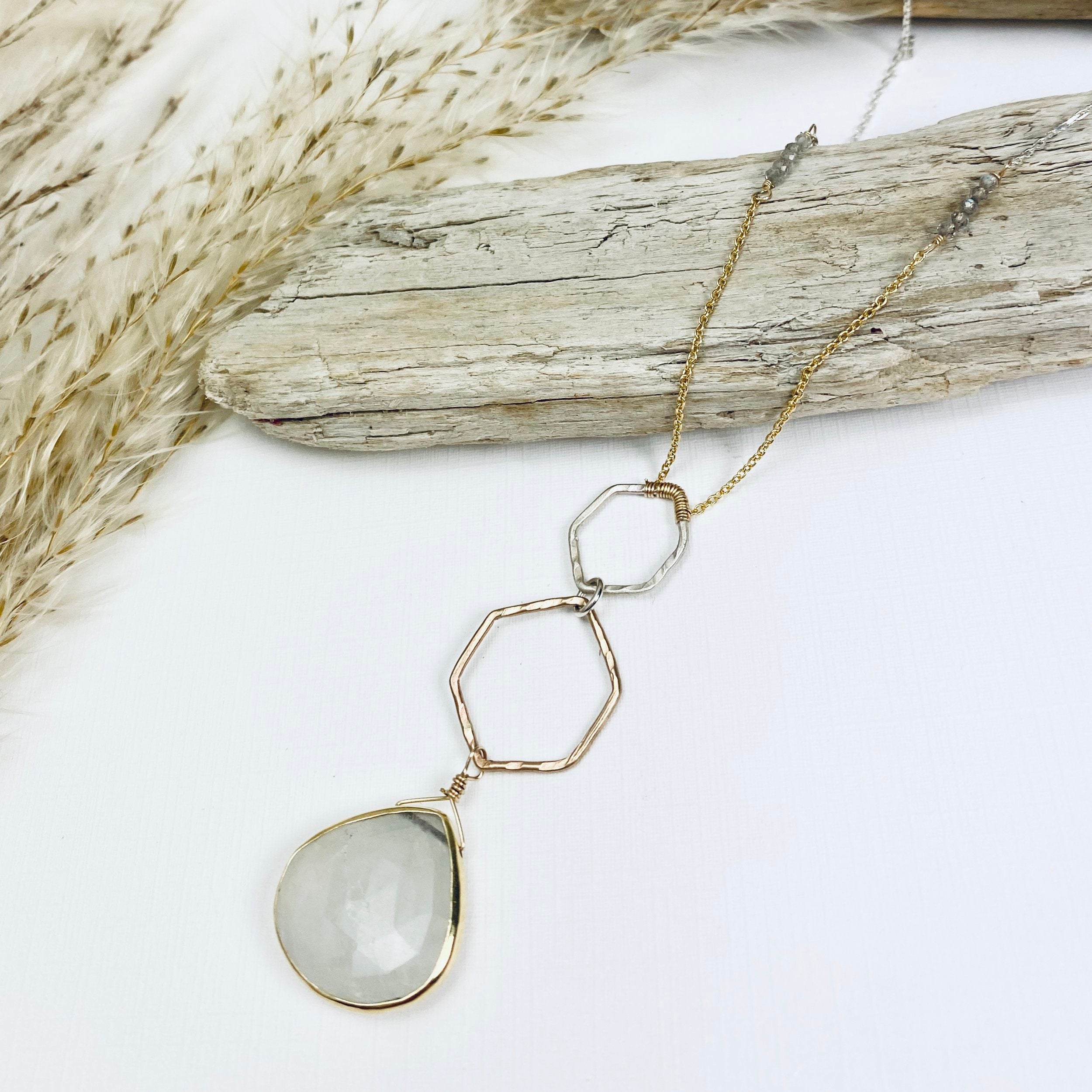 Honeycomb Moon Necklace
