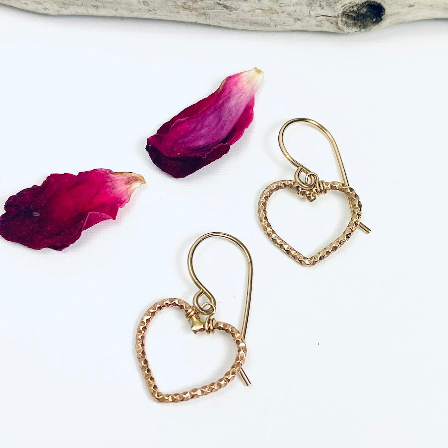 Glitter Heart Earrings