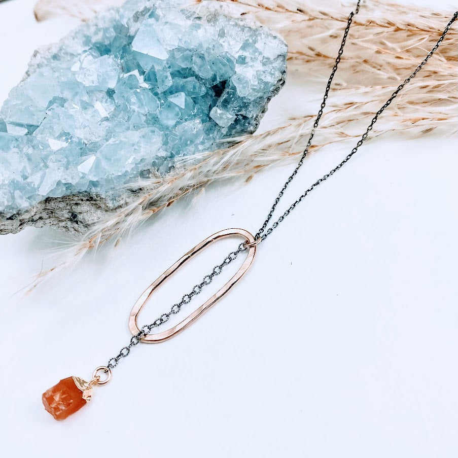 Carnelian Drip Necklace
