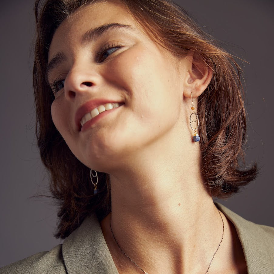 Lapis Moonbeam Earrings