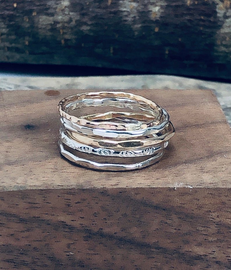 Textured Stacking Rings